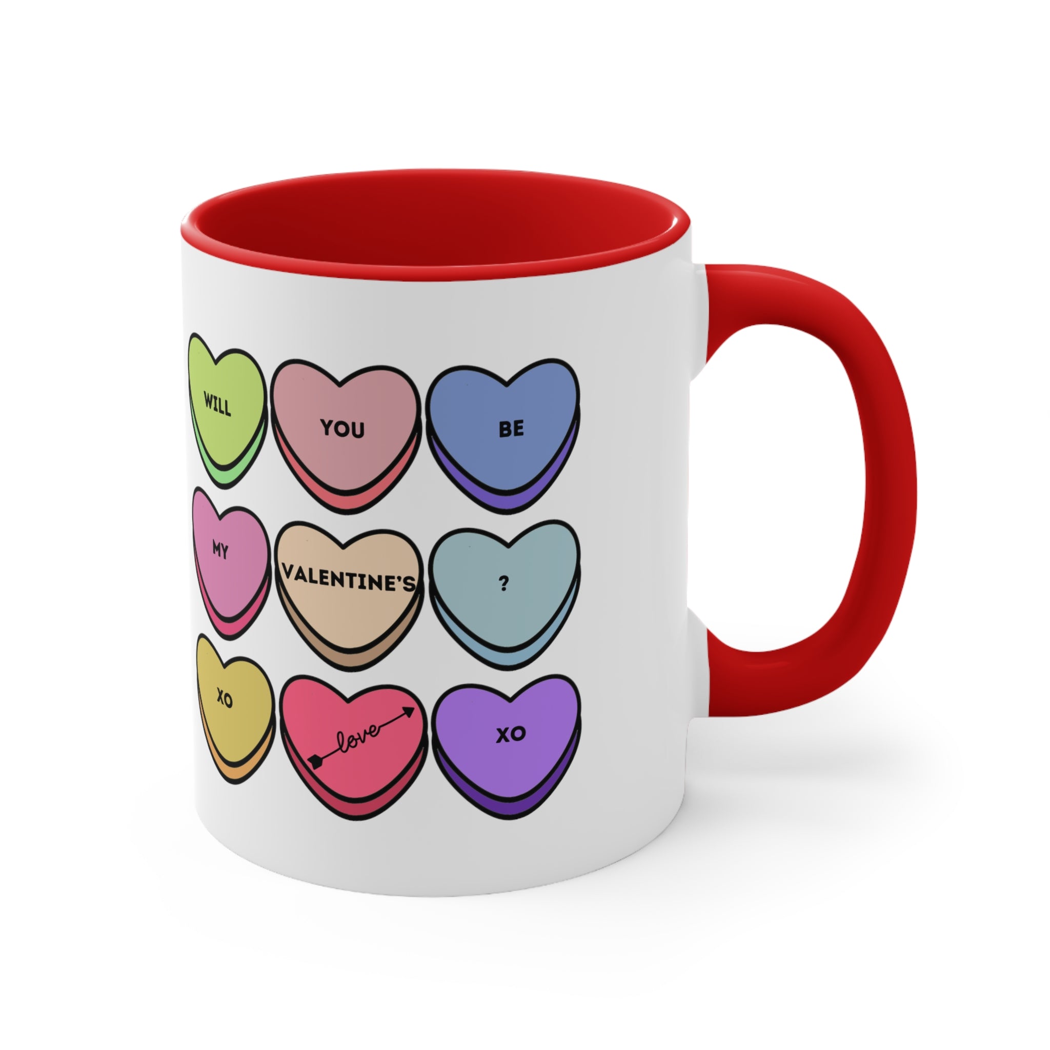 Will You Be My Valentine? Accent Coffee Mug, 11oz