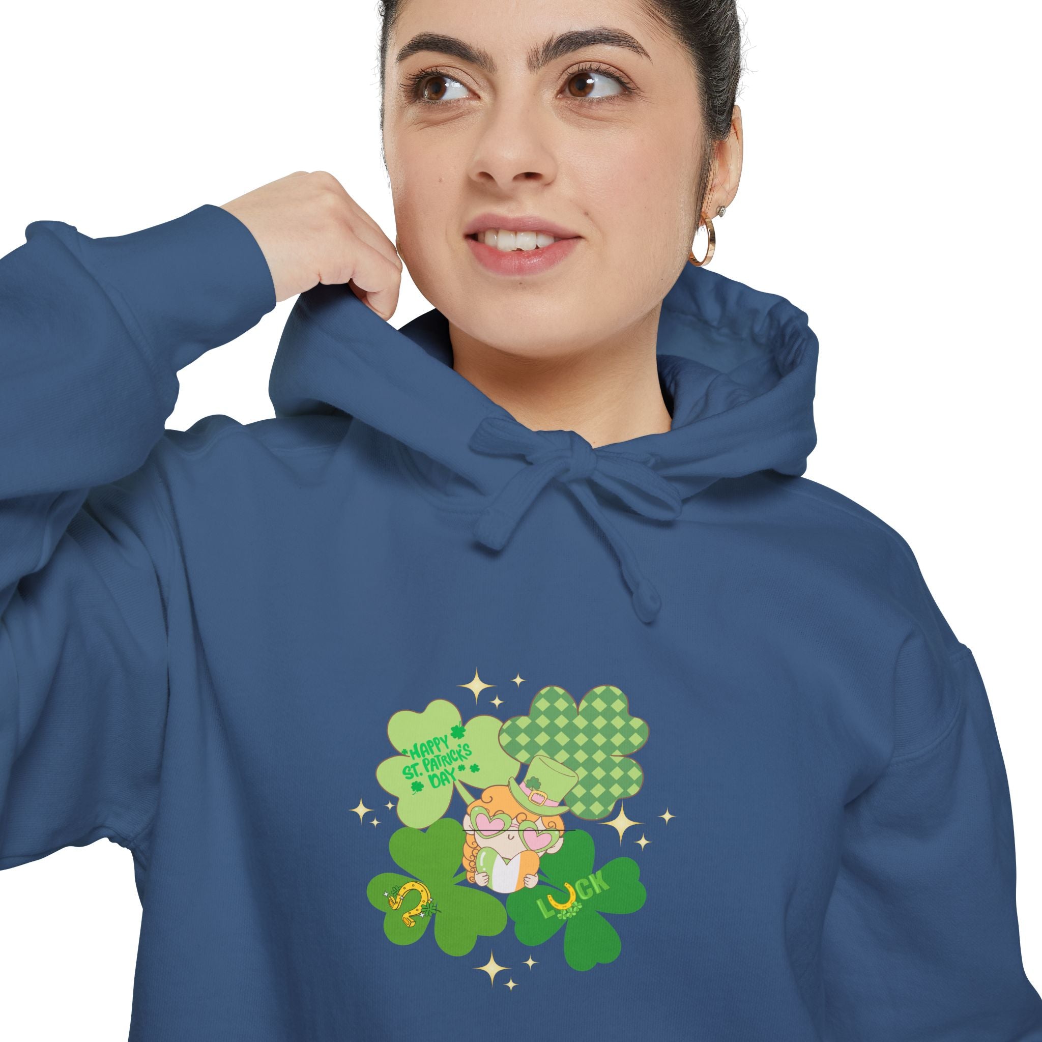 Retro St.Paddy's Day Unisex Garment-Dyed Hoodie
