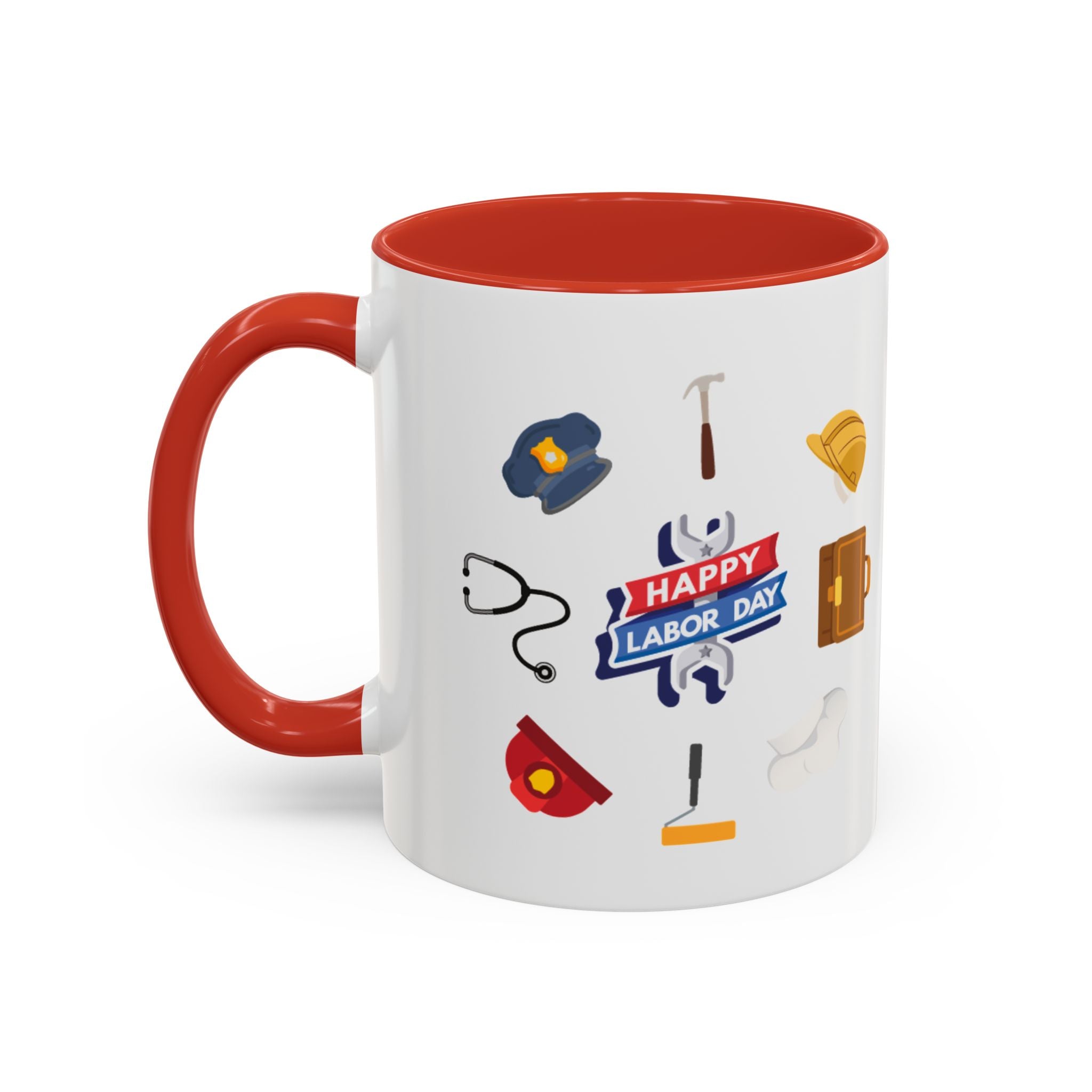 Happy Labor Day Wishes Accent Coffee Mug (11, 15oz)