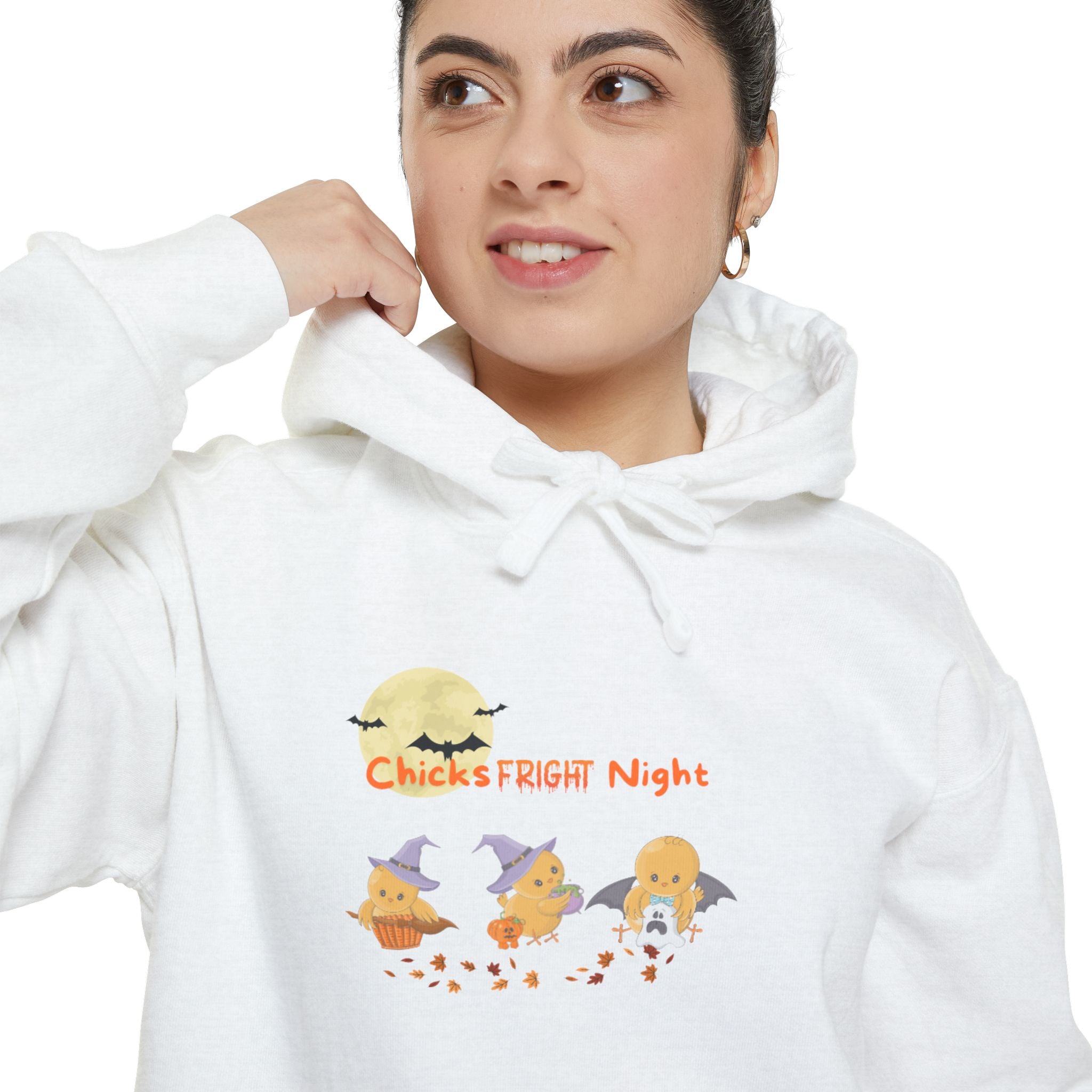 Chicks Fright Night Unisex Garment-Dyed Hoodie