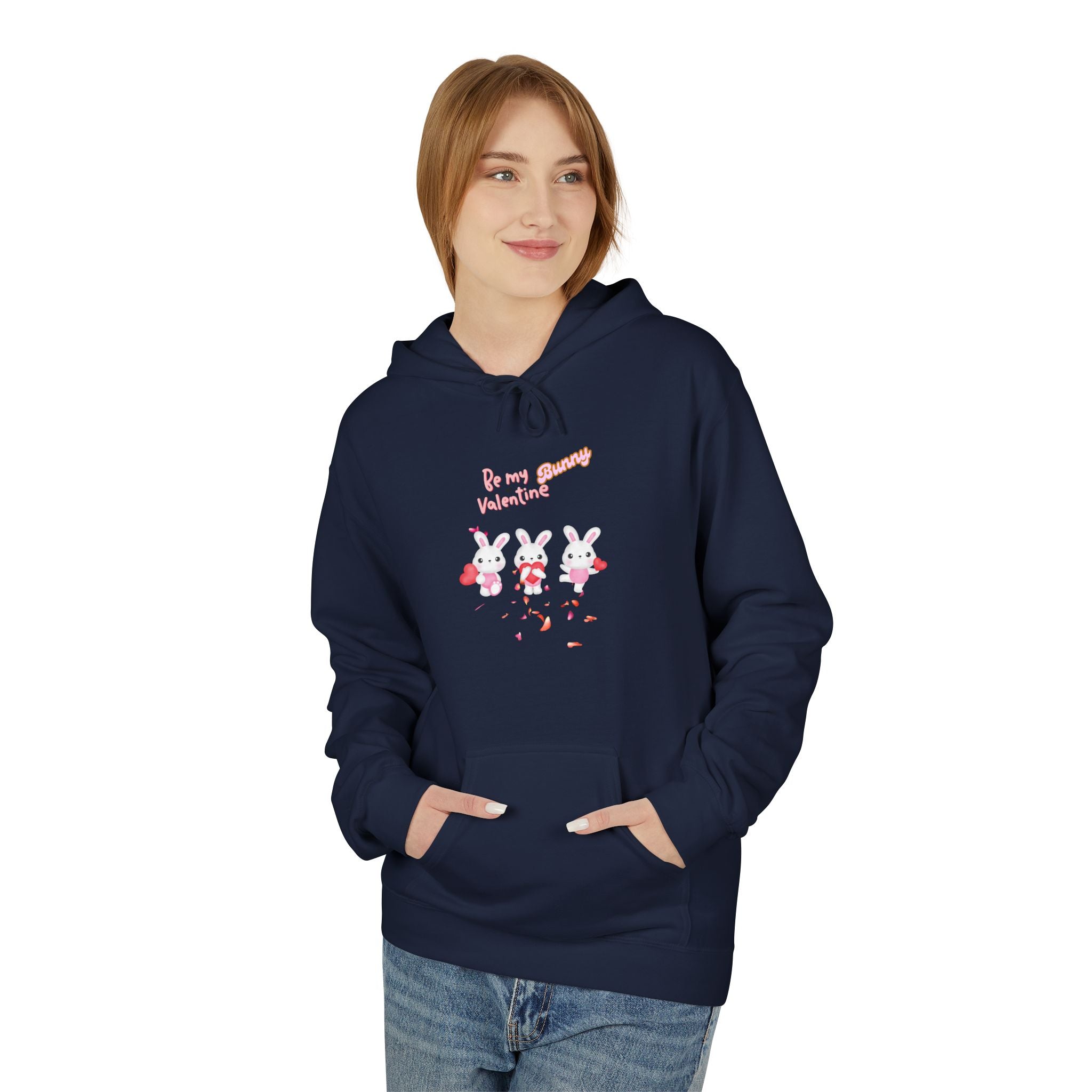 My Bunny Valentine Unisex Midweight Softstyle Fleece Hoodie