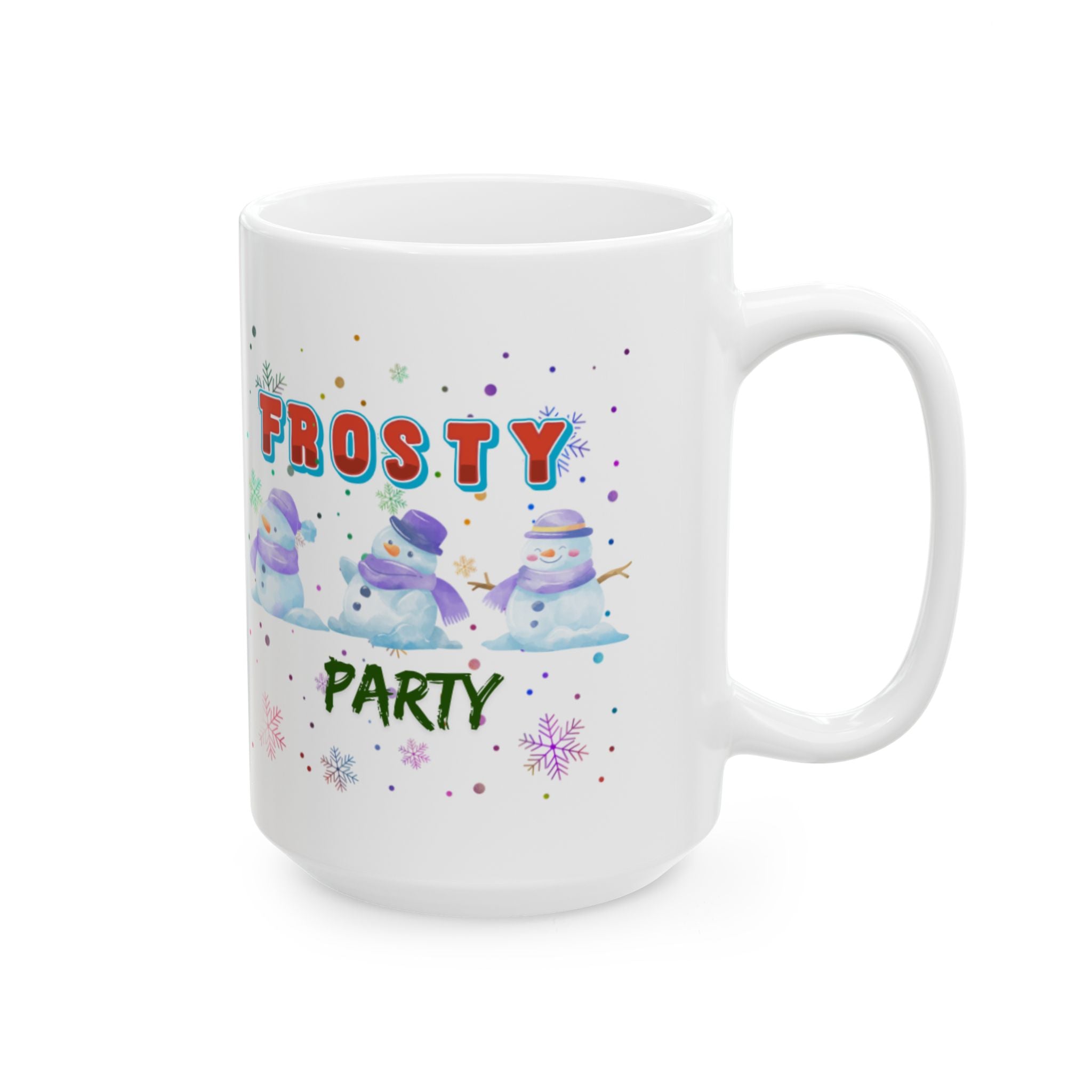 Frosty Party Ceramic Mug, (11oz, 15oz)