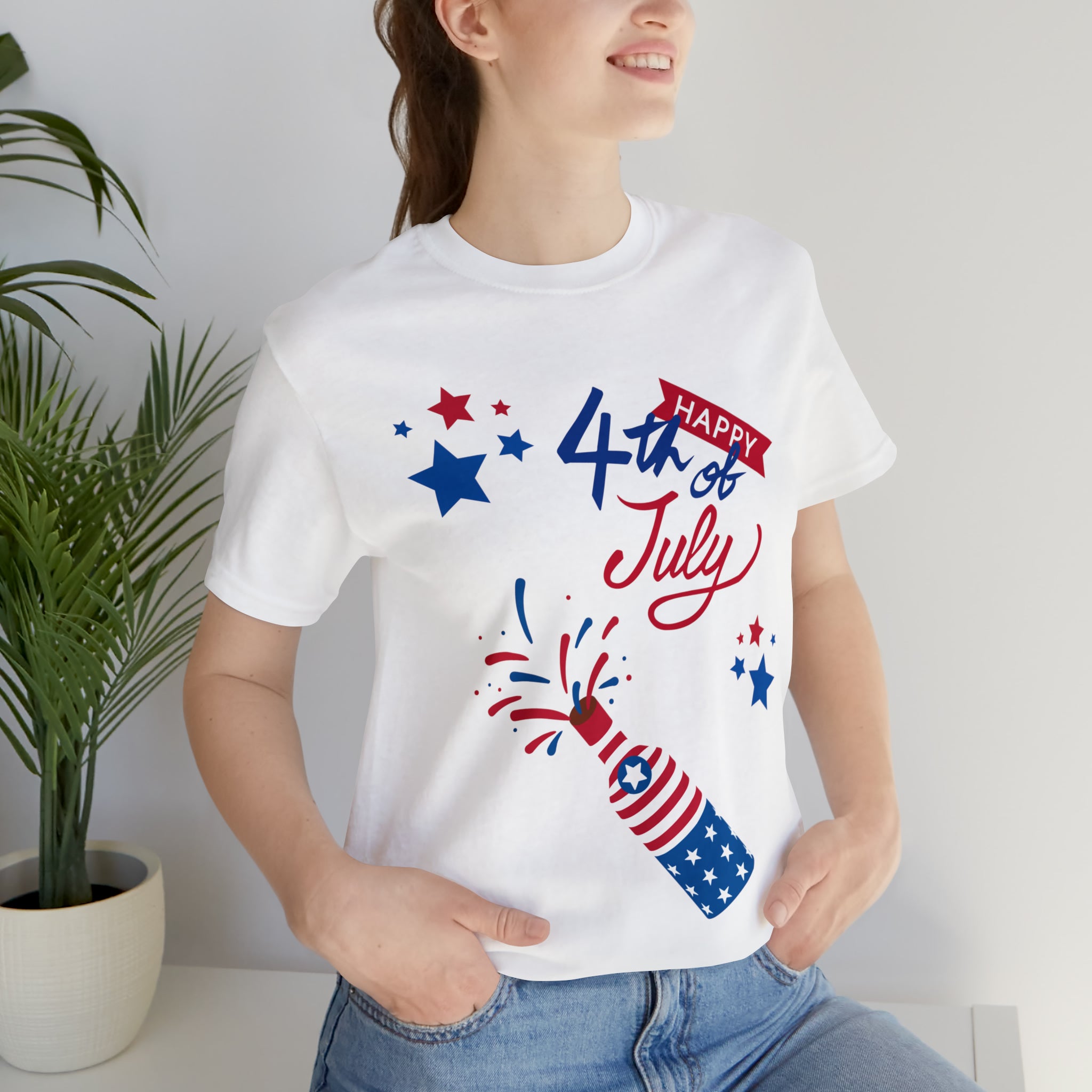 Happy 4th Of July Celebration Unisex Jersey Short Sleeve Tee