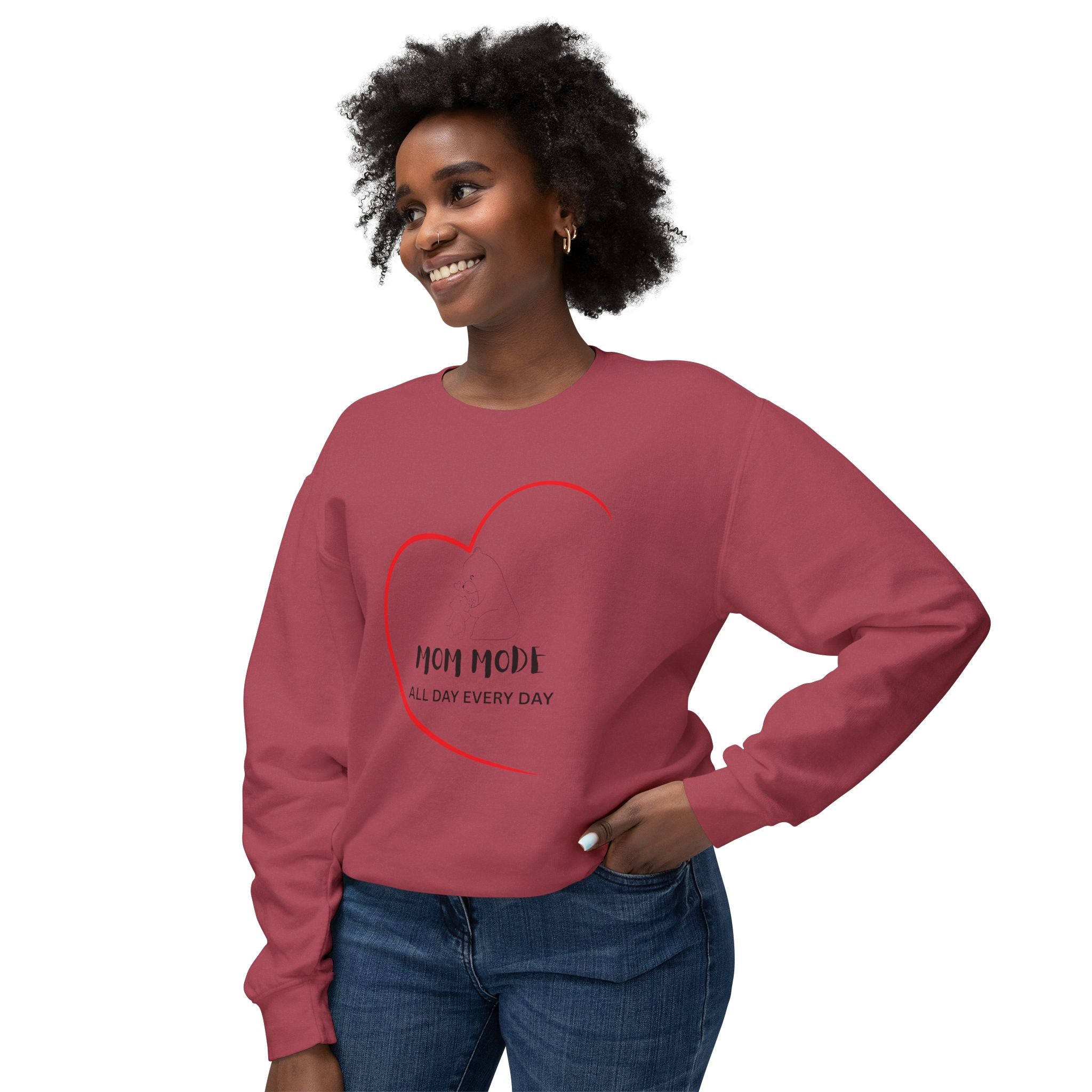 Mom Mode Lightweight Crewneck Sweatshirt