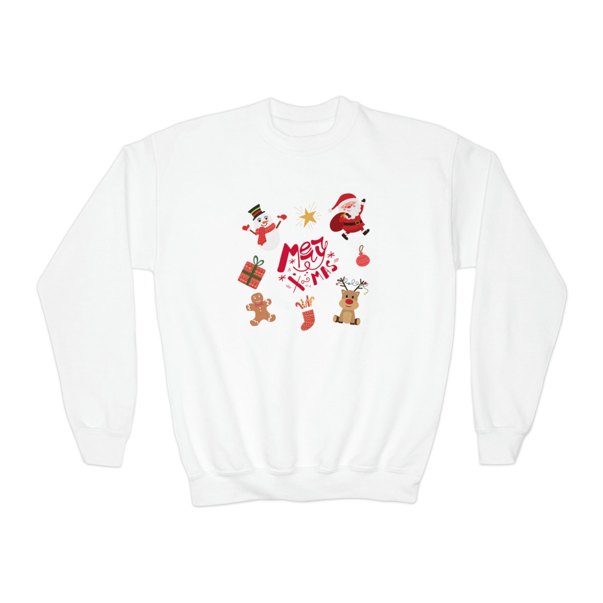 Merry Christmas Crew Youth Crewneck Sweatshirt