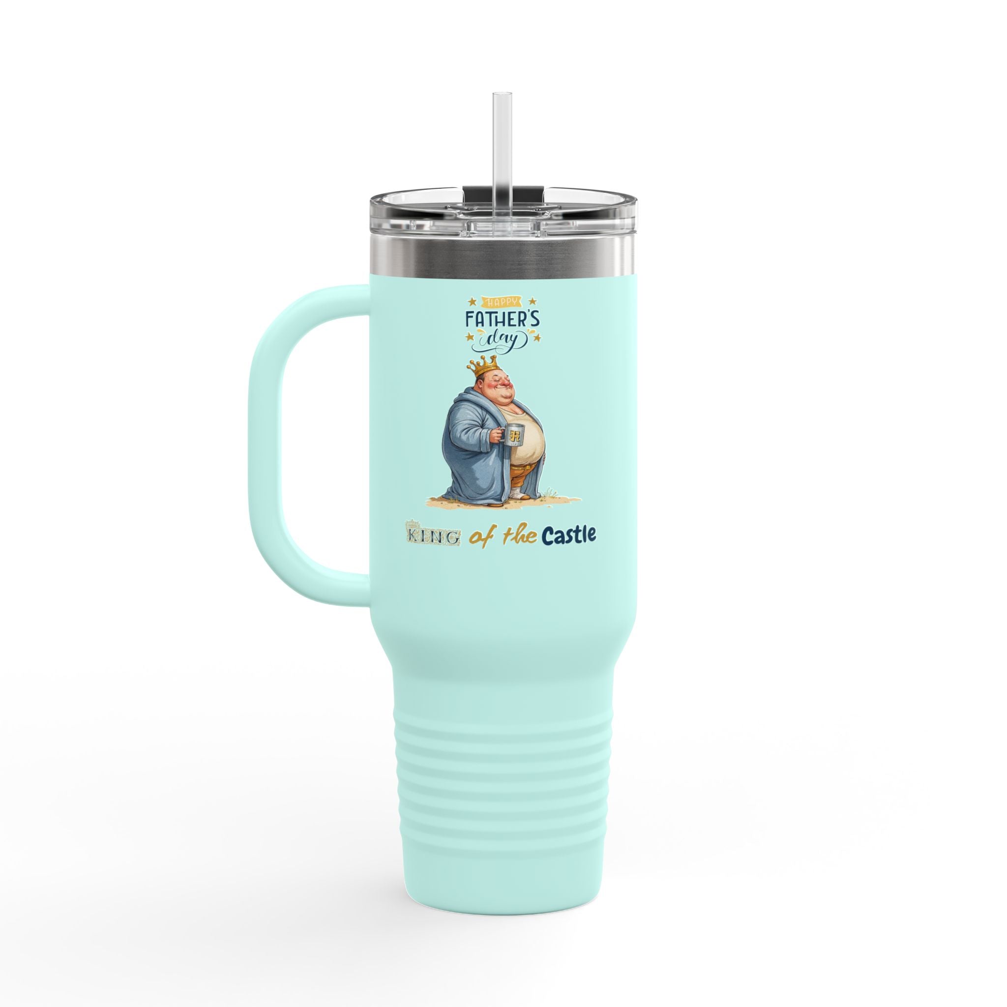 Father's Day King of the Castle Insulated Travel Mug