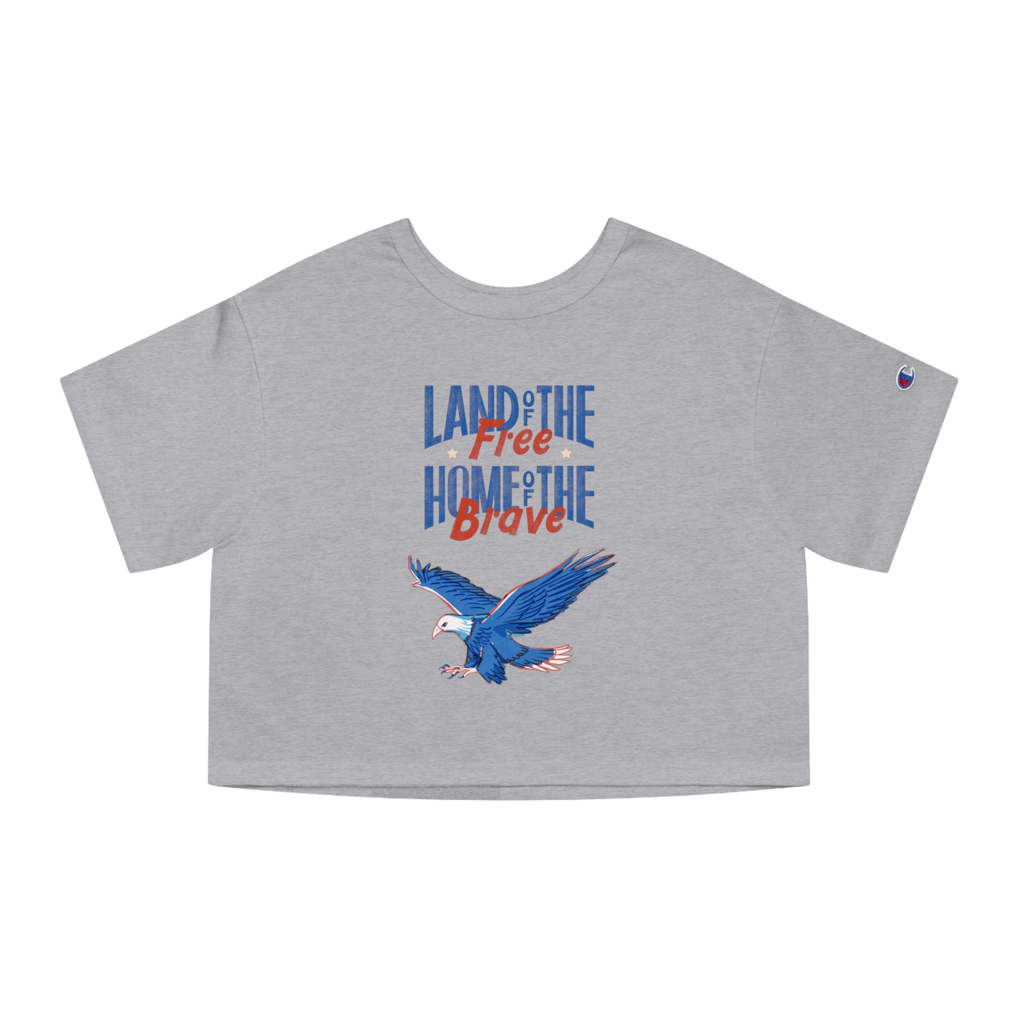 Land Of The Free Home Of Brave Champion Women's Heritage Cropped T-Shirt