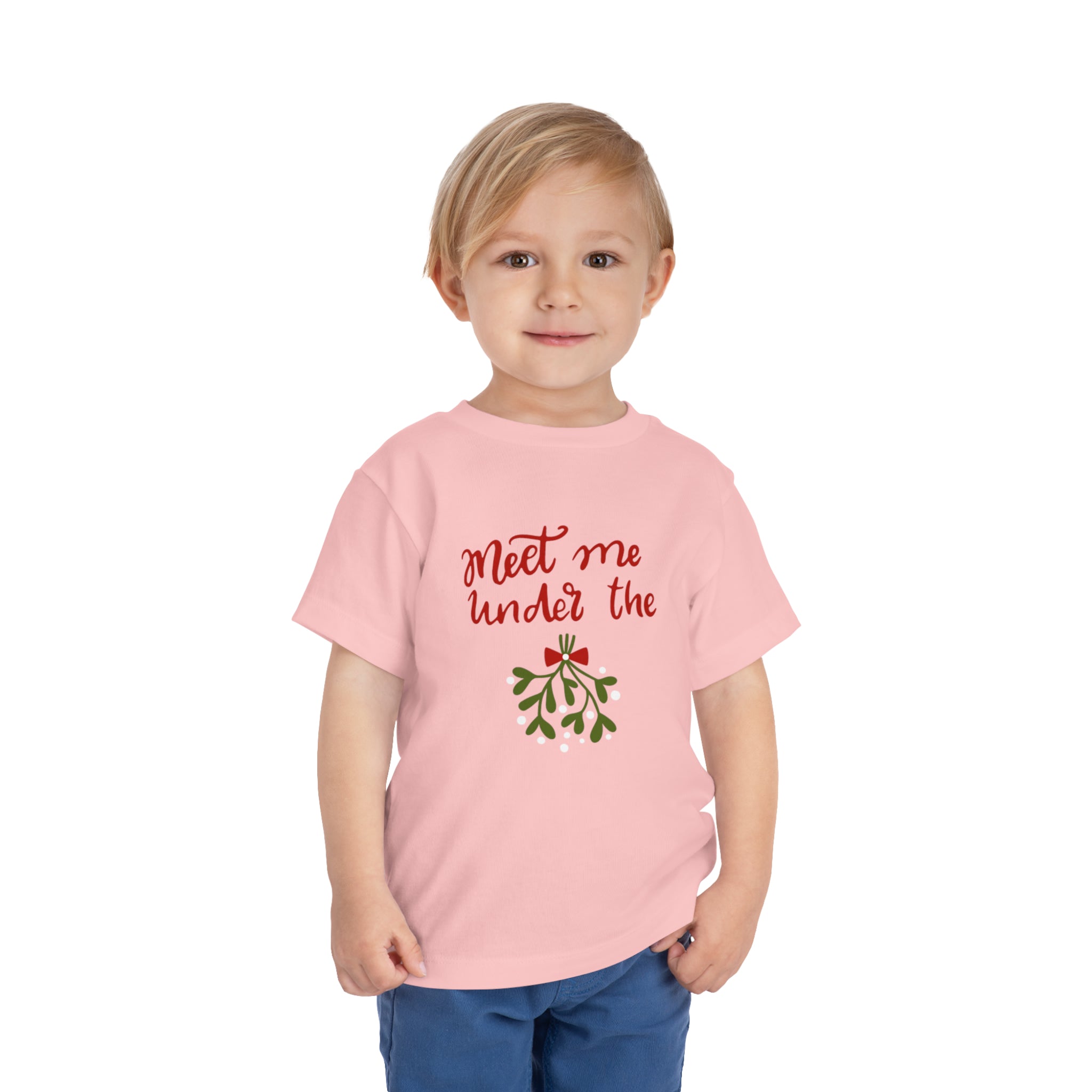 Meet Me Under The Mistletoe Toddler Short Sleeve Tee