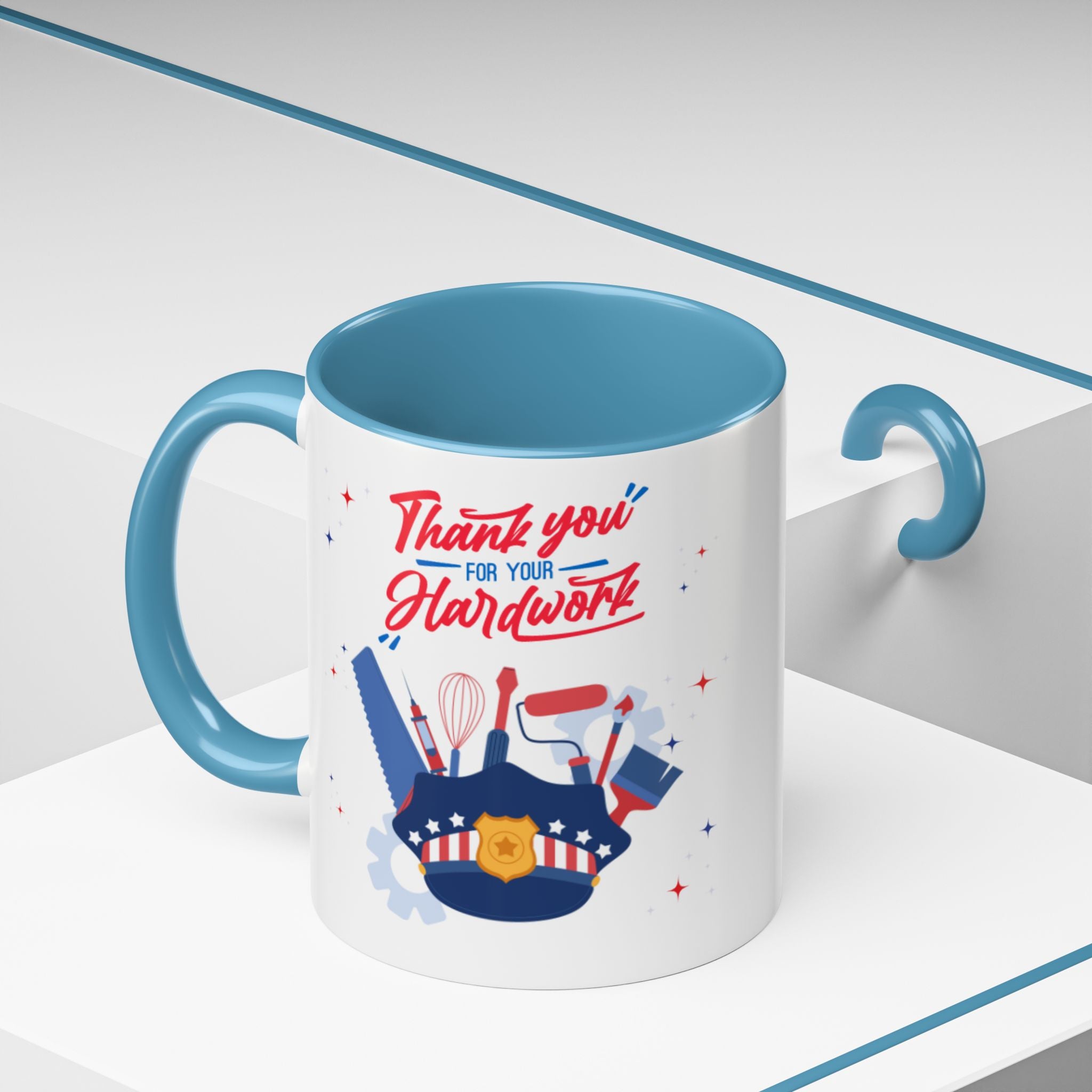 Thank You For Your Hard Work Accent Coffee Mug (11, 15oz)