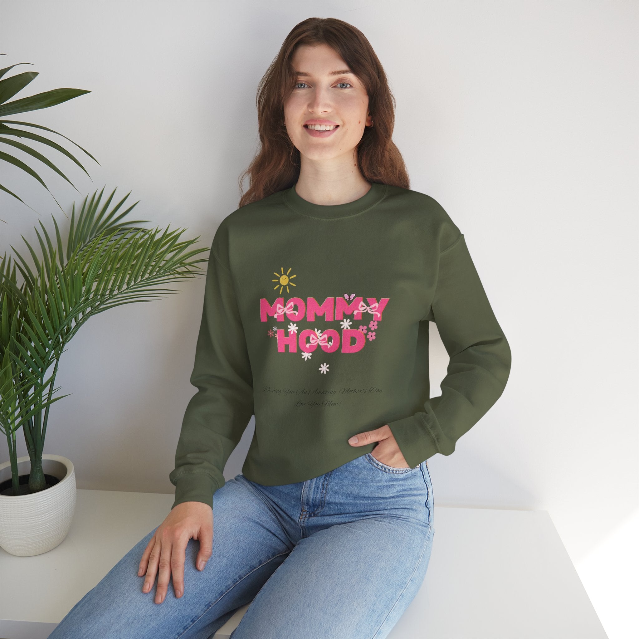 Mommy Hood Unisex Crewneck Sweatshirt
