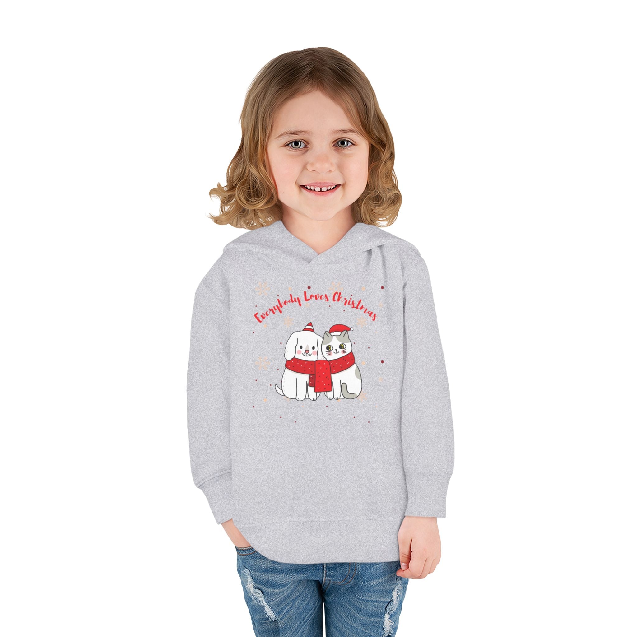 Everybody Loves Christmas Toddler Pullover Fleece Hoodie