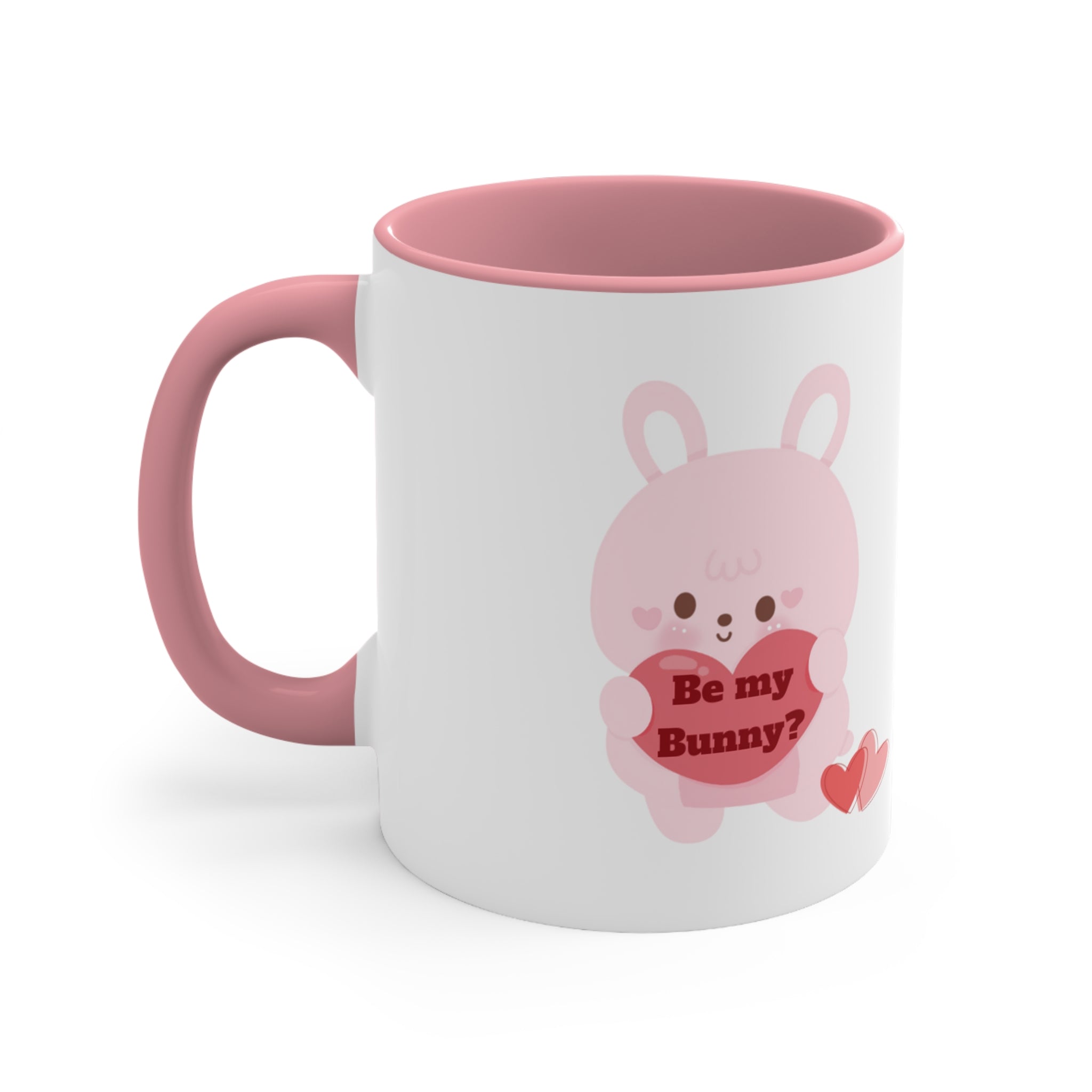 V-Day Bunny Accent Coffee Mug, 11oz