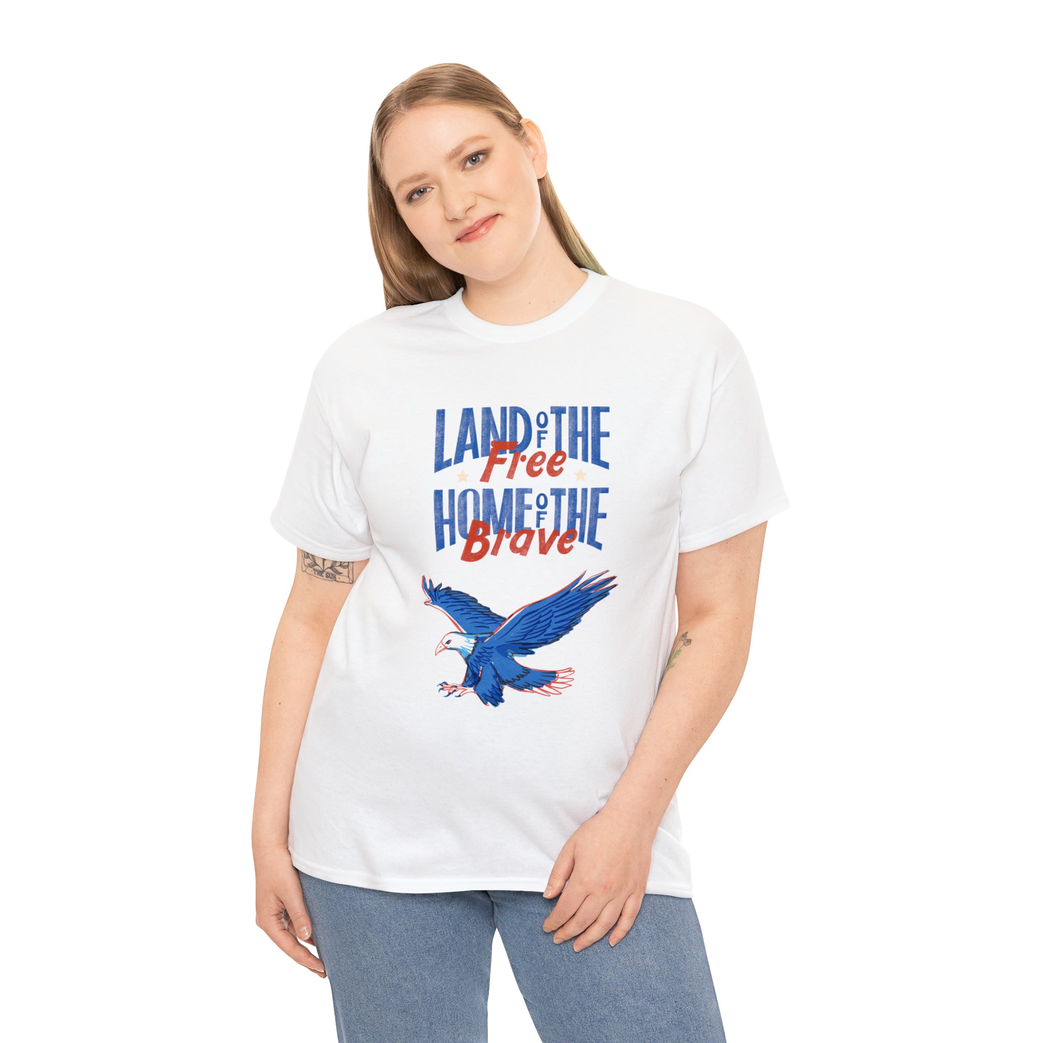 Land Of The Free Home Of The Brave Unisex Heavy Cotton Tee