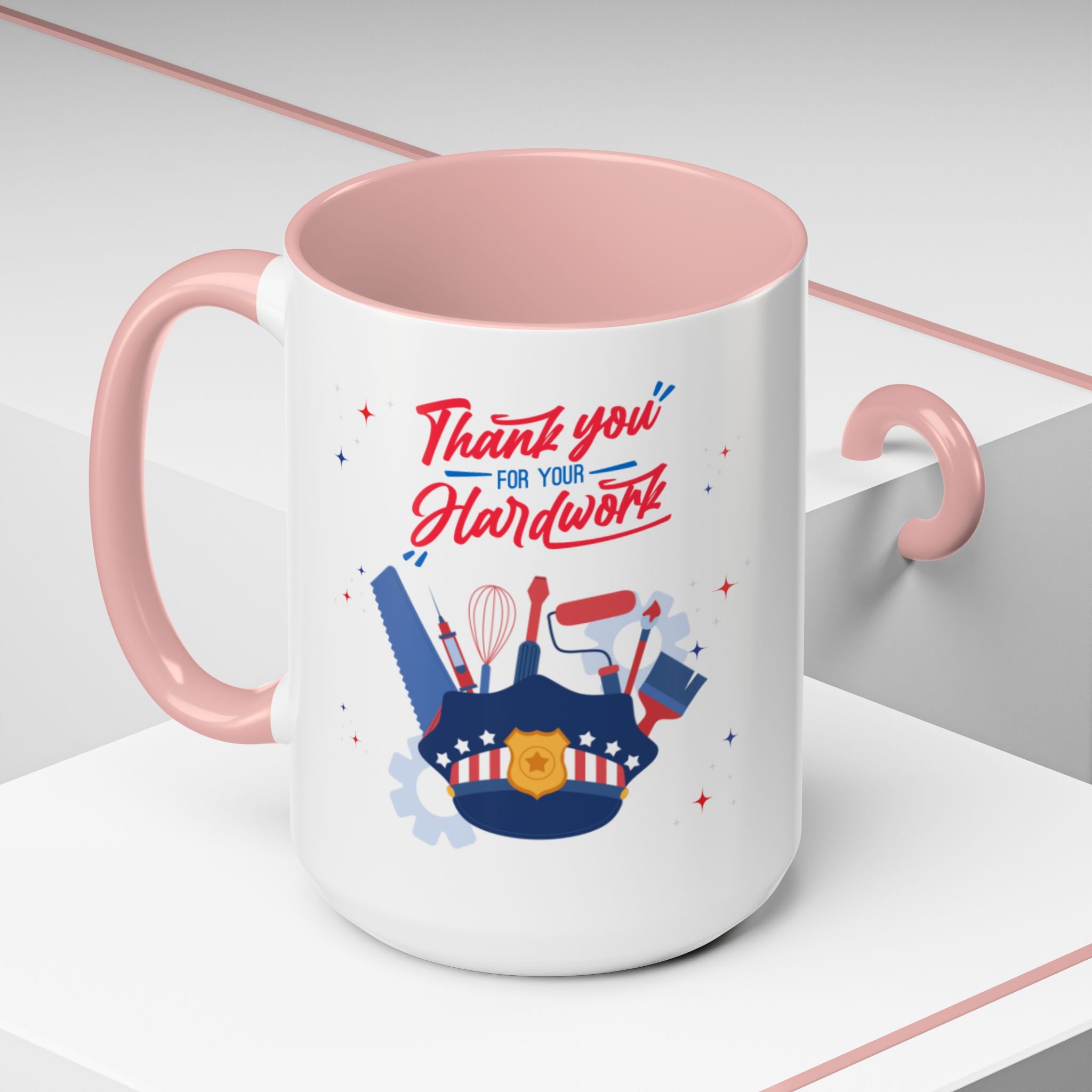 Thank You For Your Hard Work Accent Coffee Mug (11, 15oz)