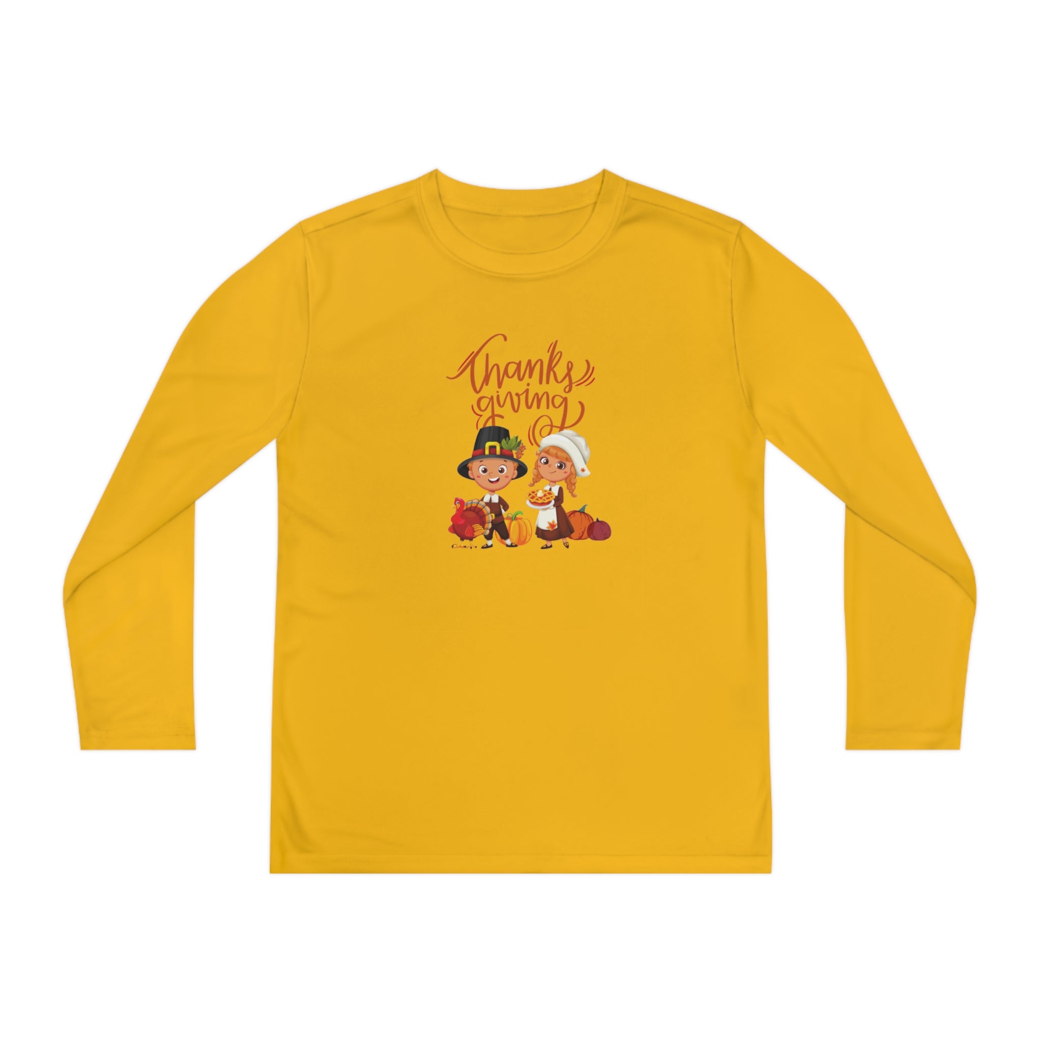 Happy Thanksgiving Youth Long Sleeve Competitor Tee