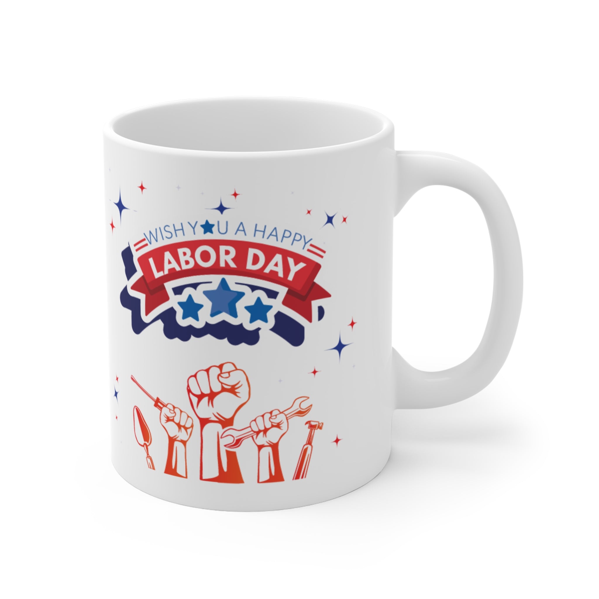 Wish U A Happy Labor Day Mug 11oz