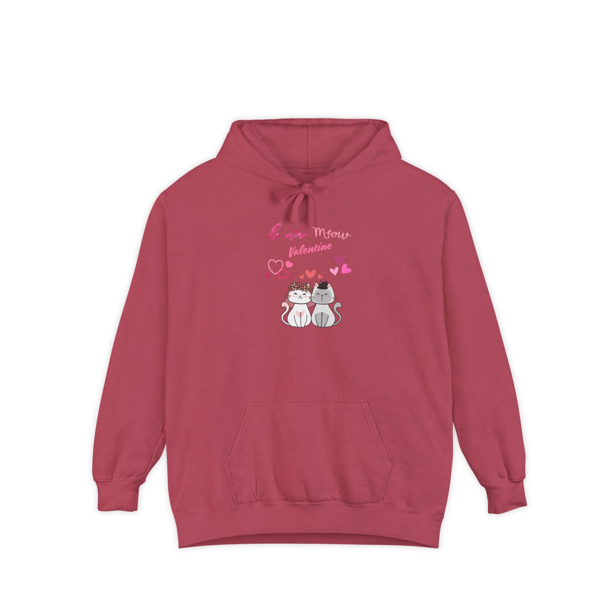 Meow Valentine's Day Unisex Garment-Dyed Hoodie
