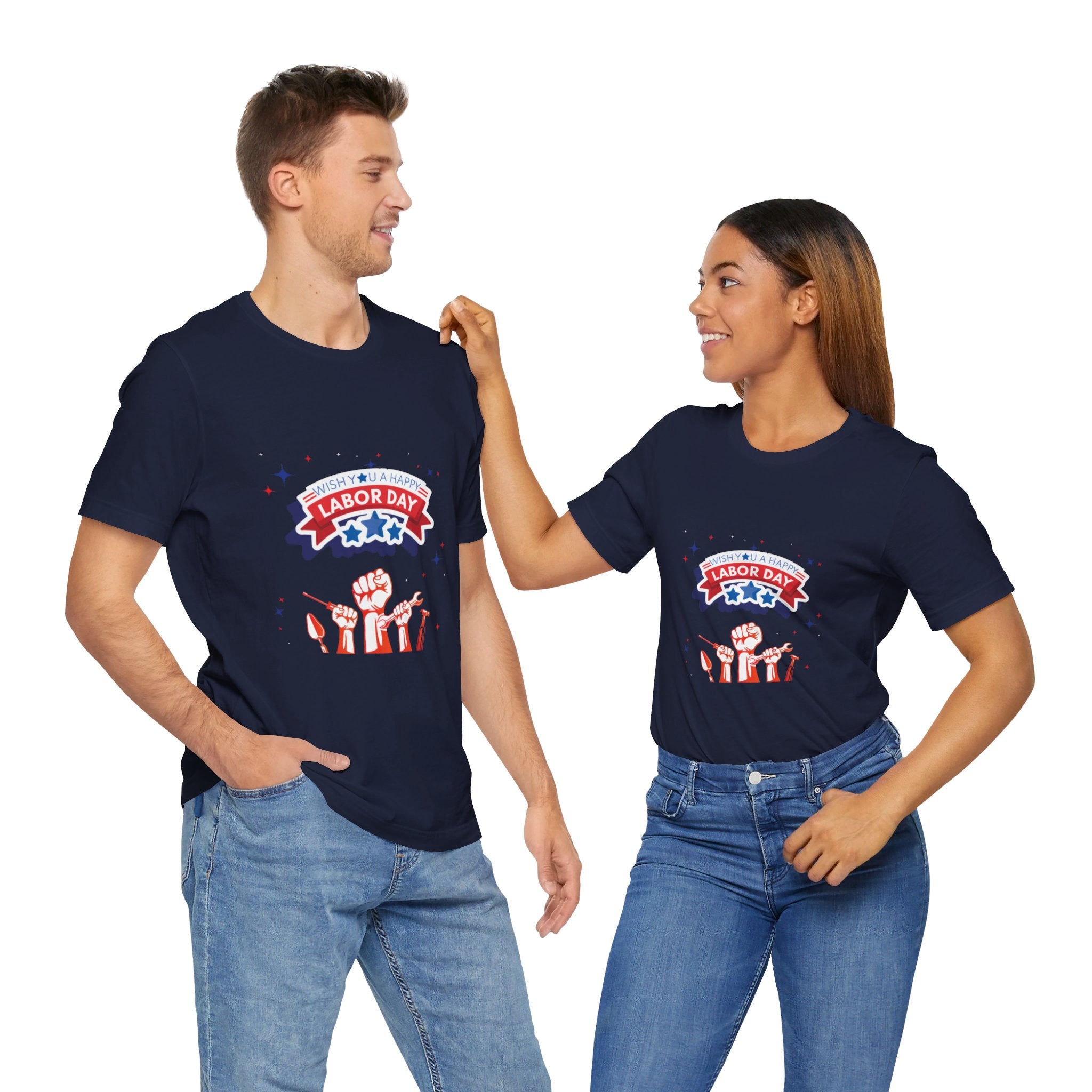 Wish U A Happy Labor Day Unisex Jersey Short Sleeve Tee