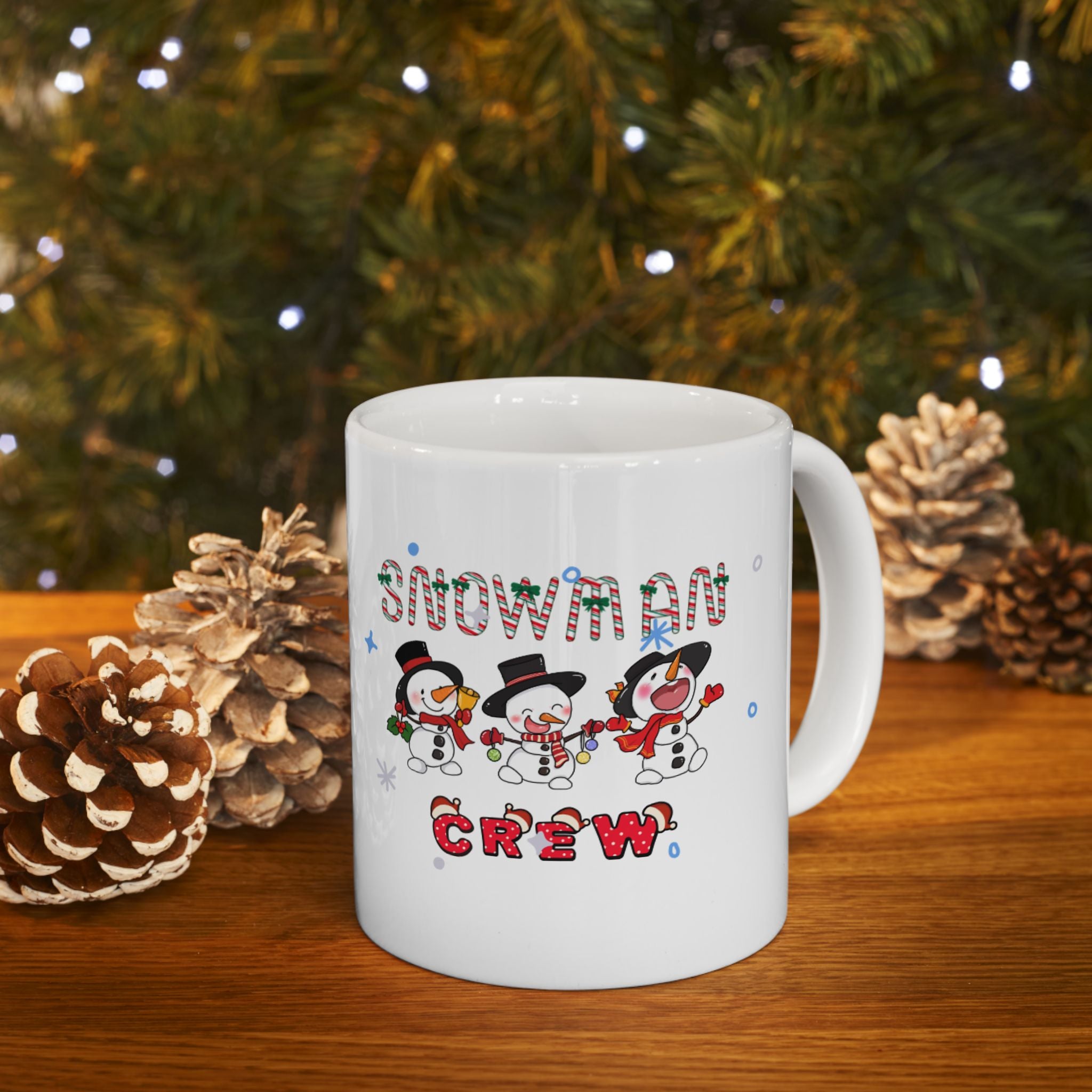 Snowman Crew Ceramic Mug, (11oz, 15oz)