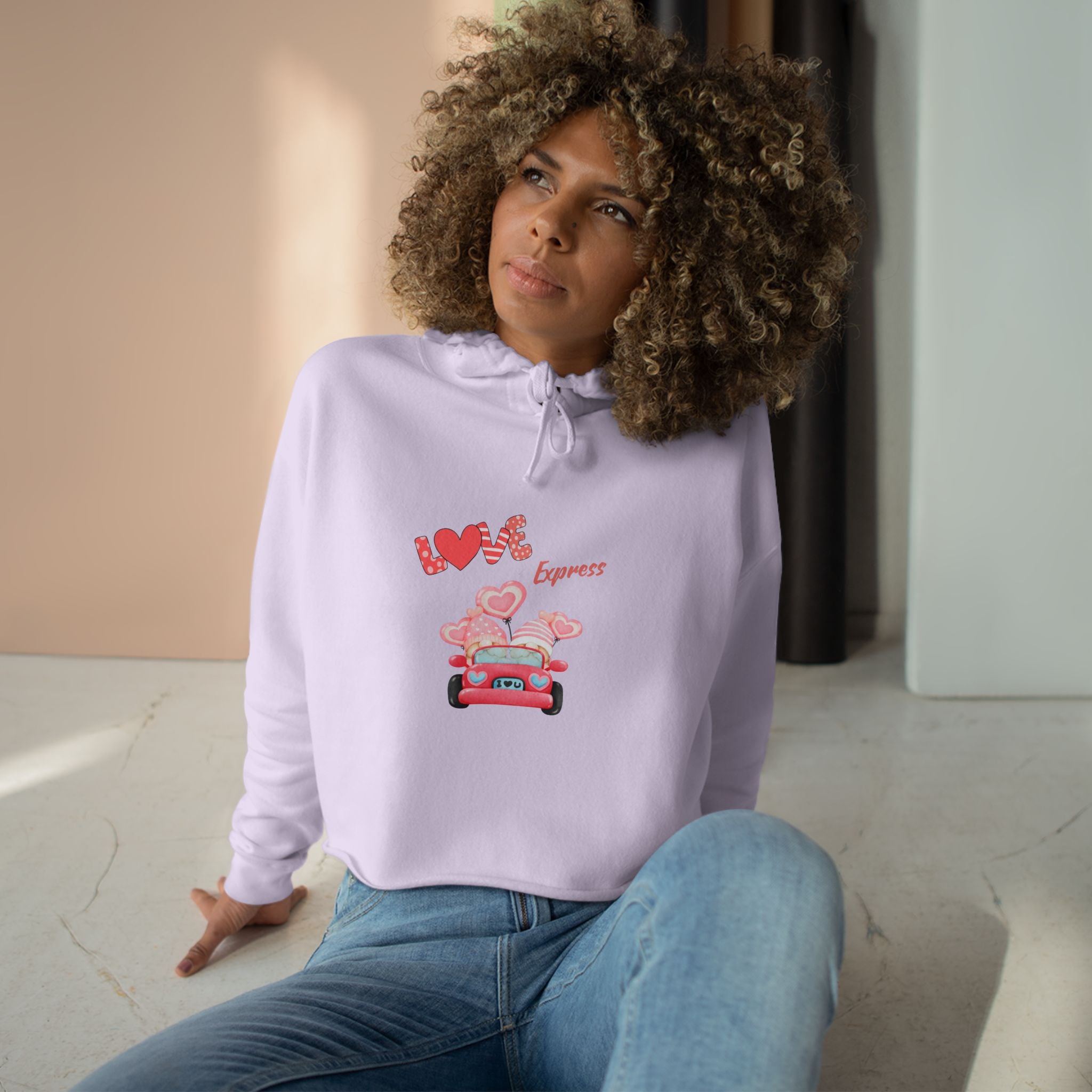 Love Express Crop Hoodie