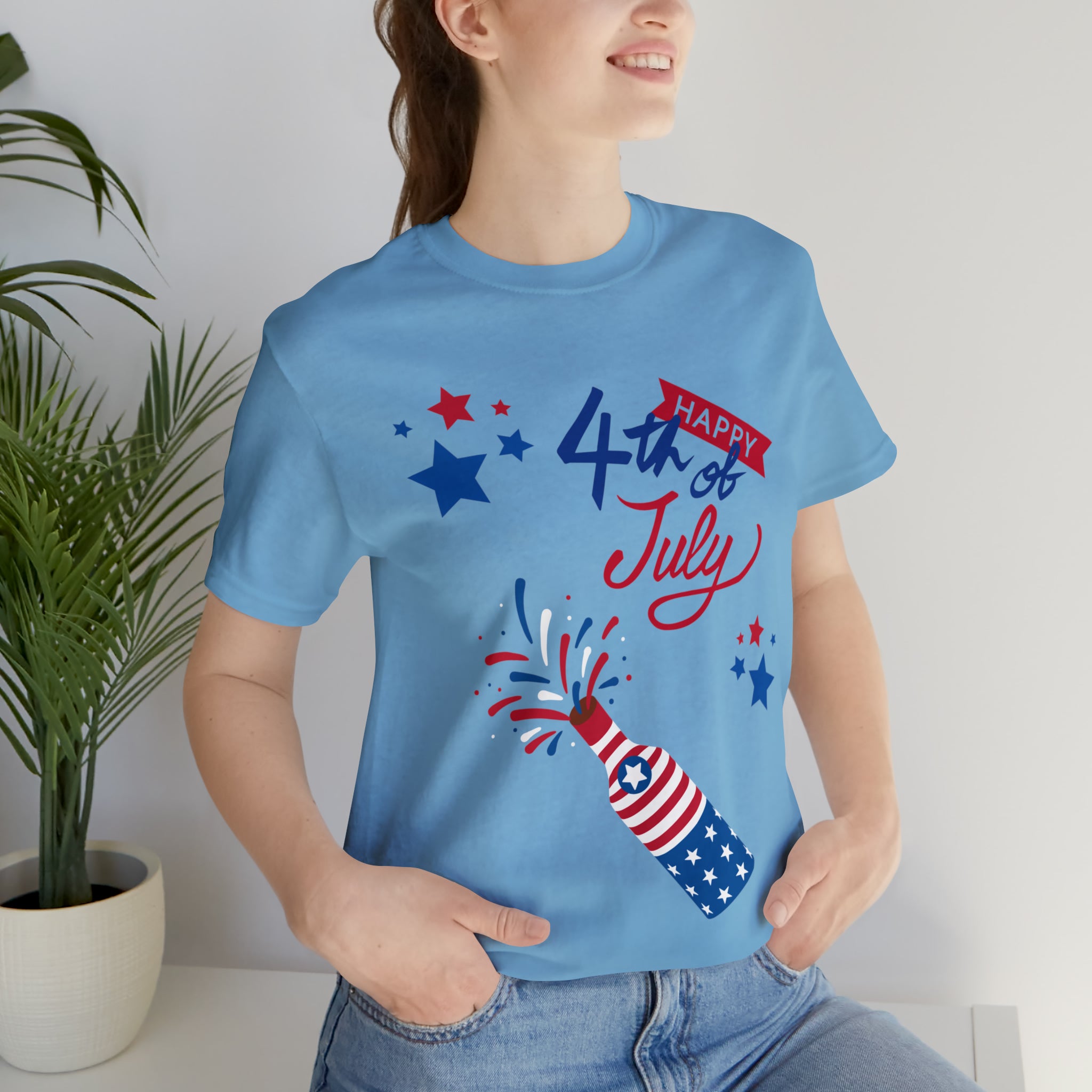 Happy 4th Of July Celebration Unisex Jersey Short Sleeve Tee