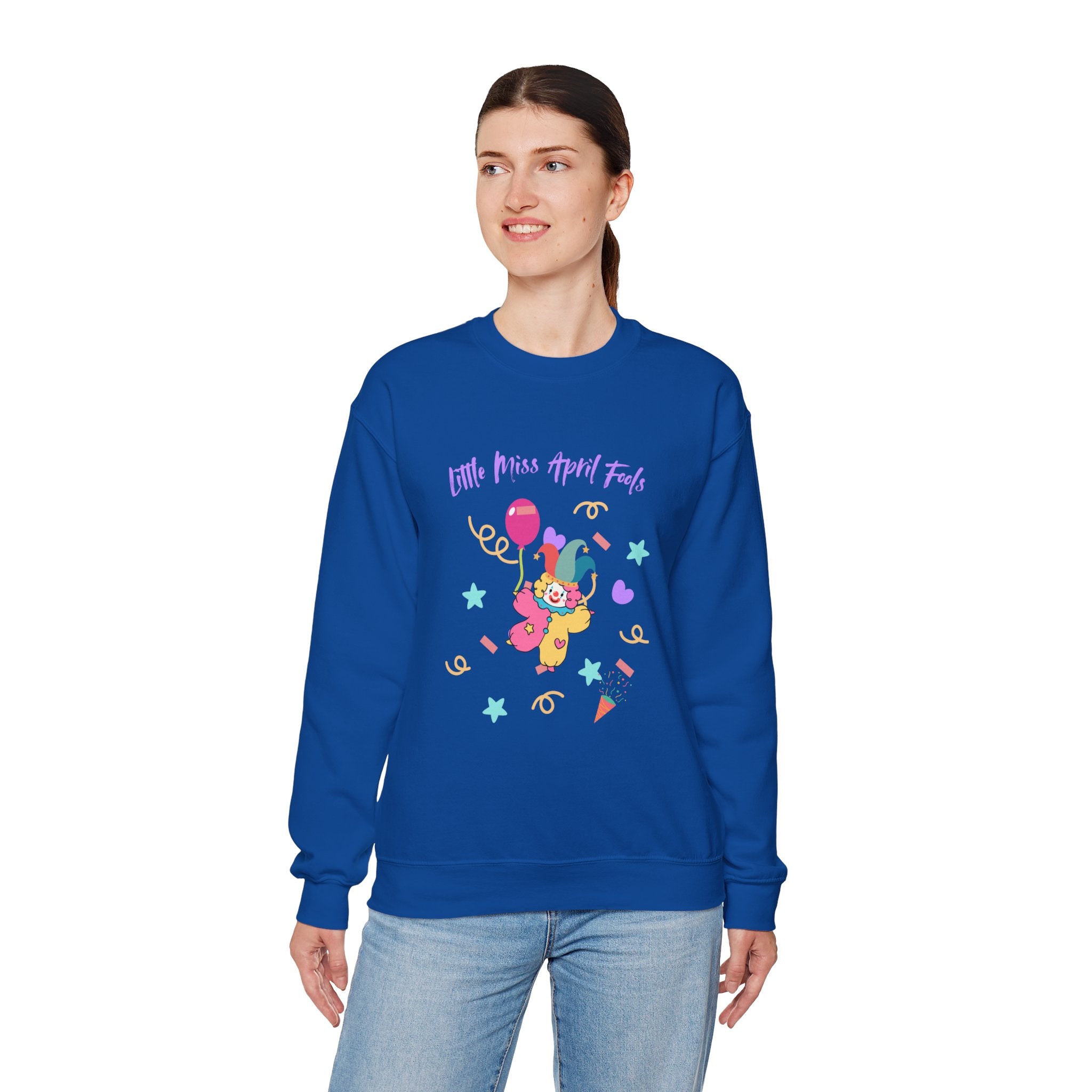 Little Miss April Fool's Day Unisex Heavy Blend™ Crewneck Sweatshirt