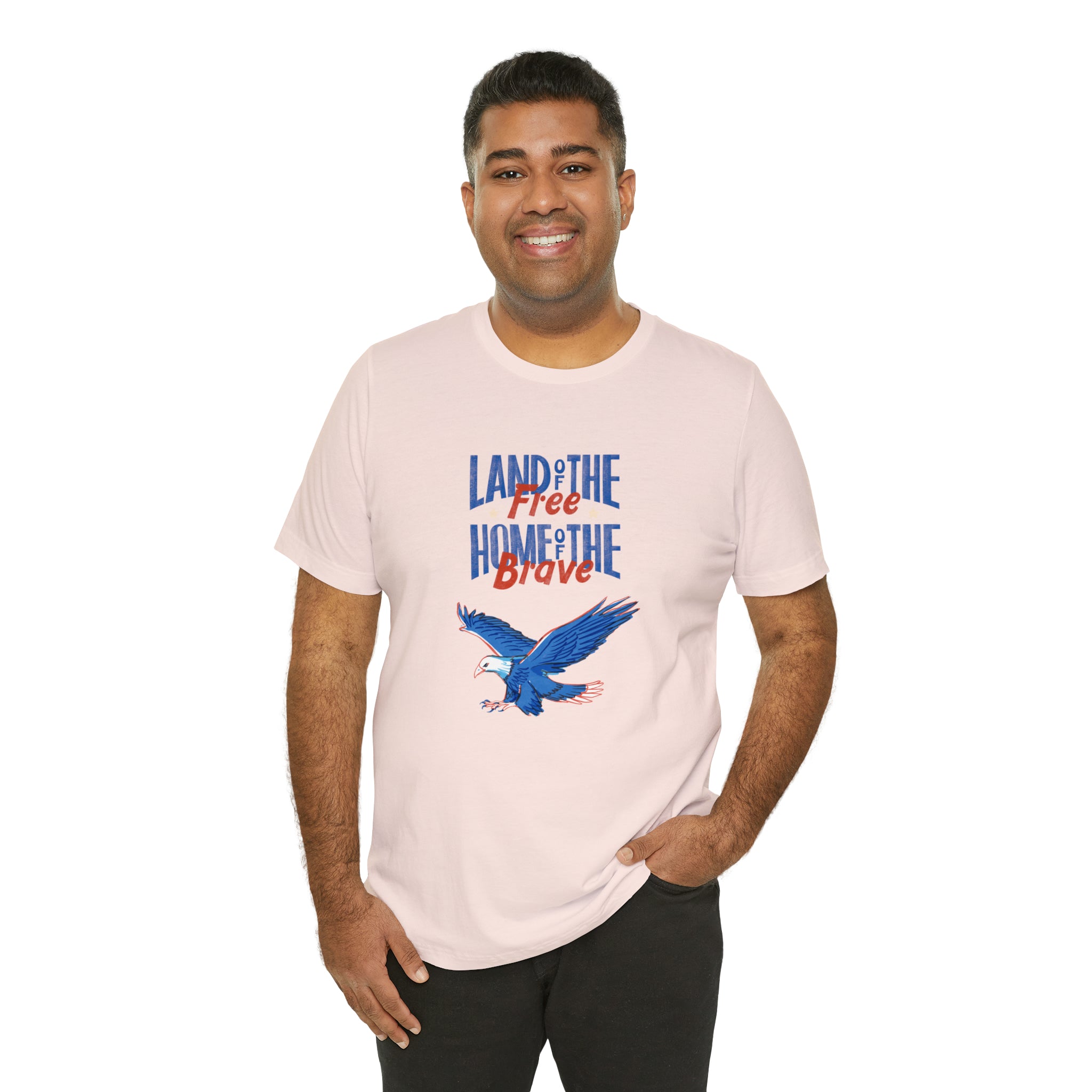 Land Of The Free Home Of The Brave Unisex Jersey Short Sleeve Tee