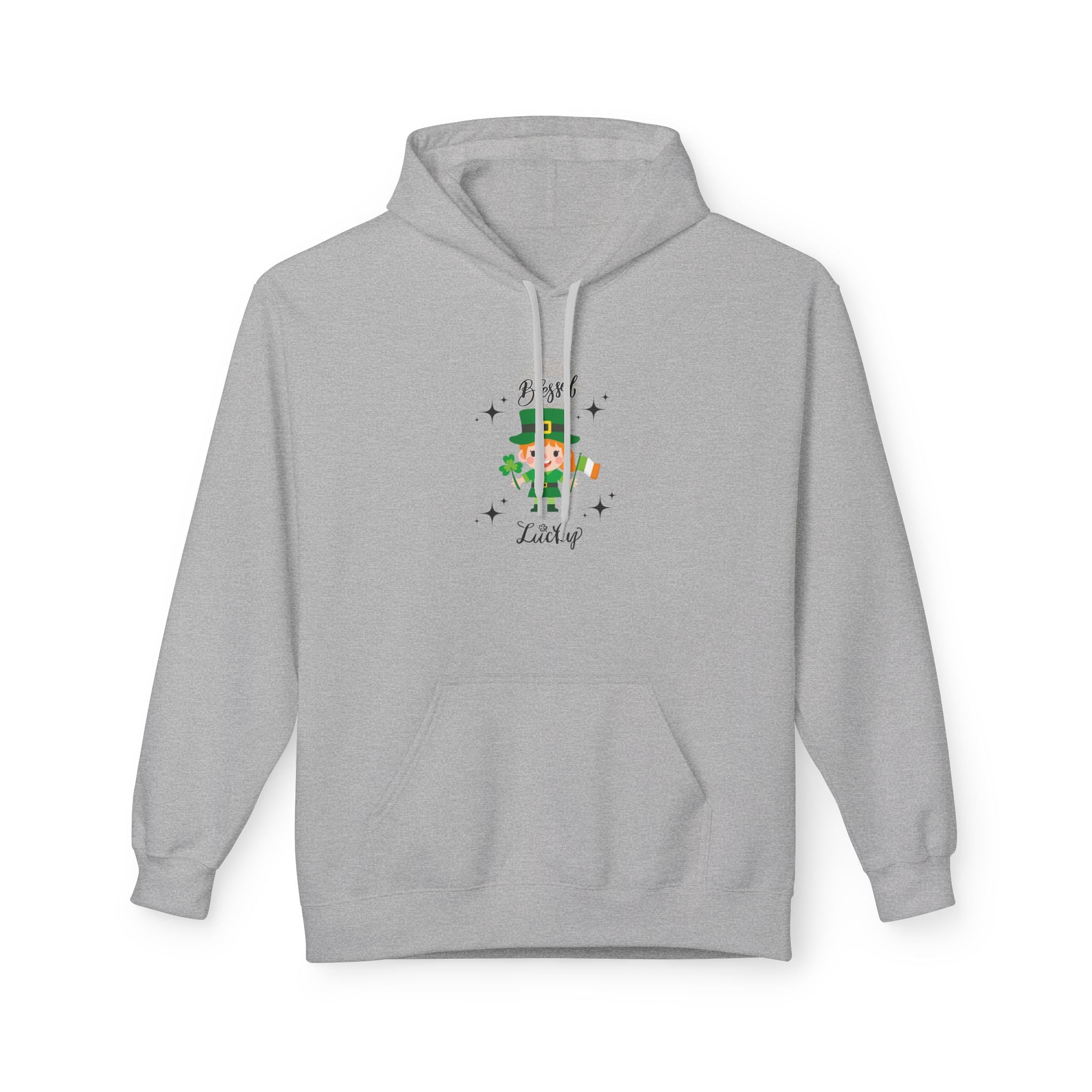 Blessed & Lucky Unisex Fleece Hoodie - Perfect for St. Patrick's Day & Year-Round Comfort