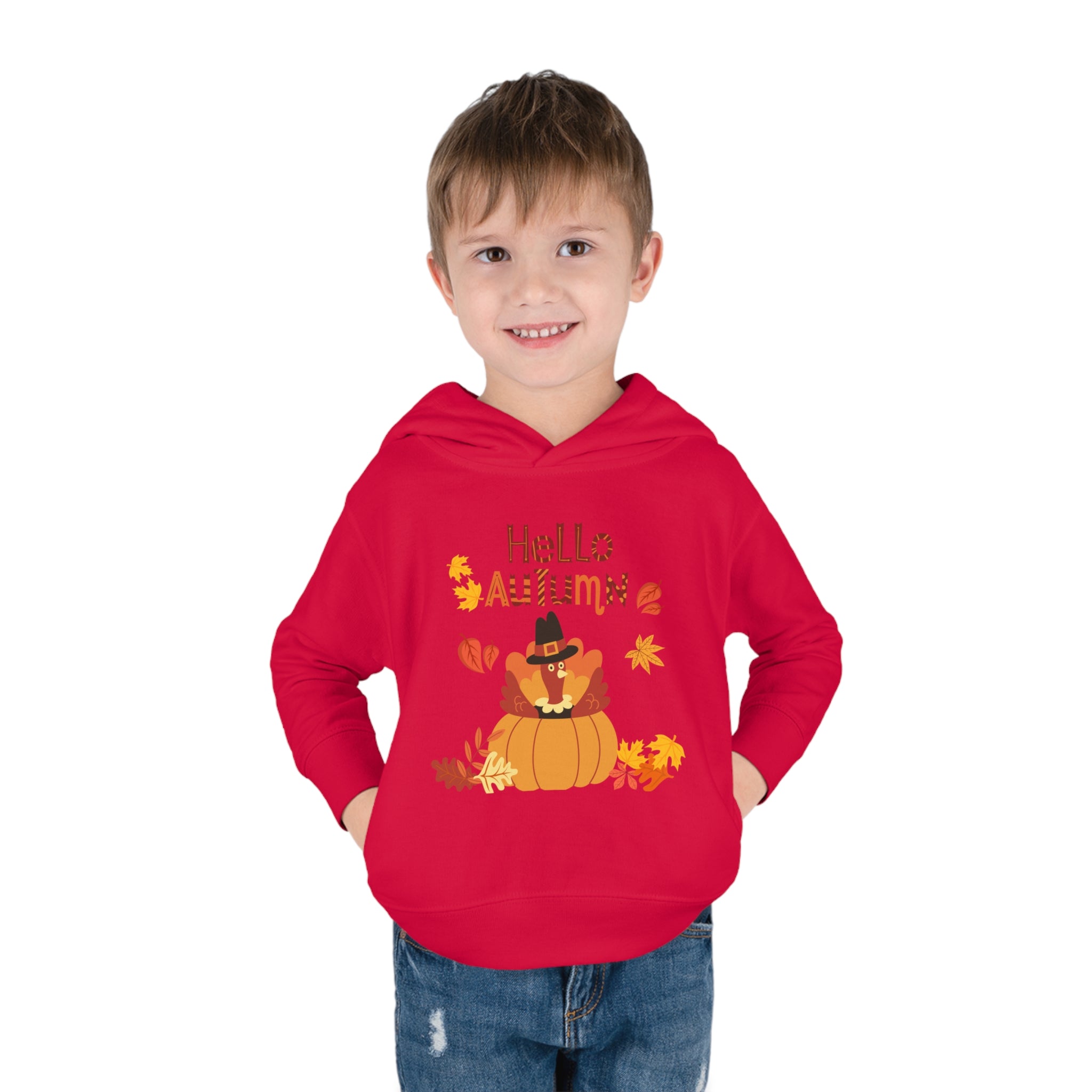 Hello Autumn Toddler Pullover Fleece Hoodie