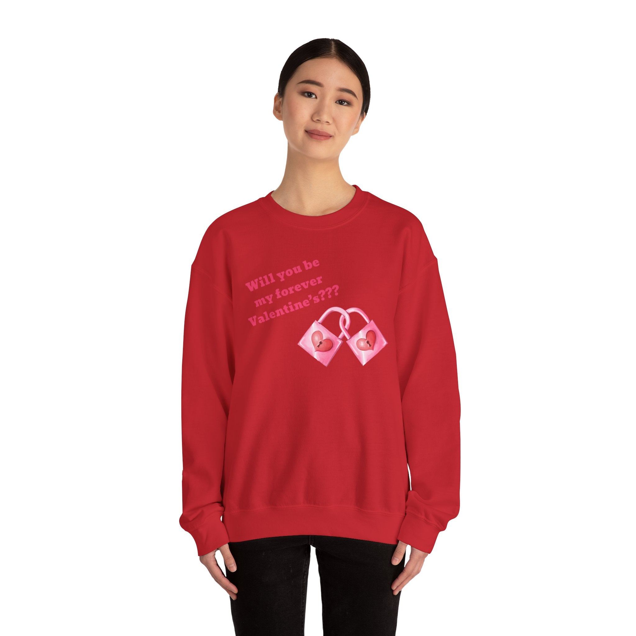 Will You Be My Forever Valentine?? Unisex Heavy Blend™ Crewneck Sweatshirt