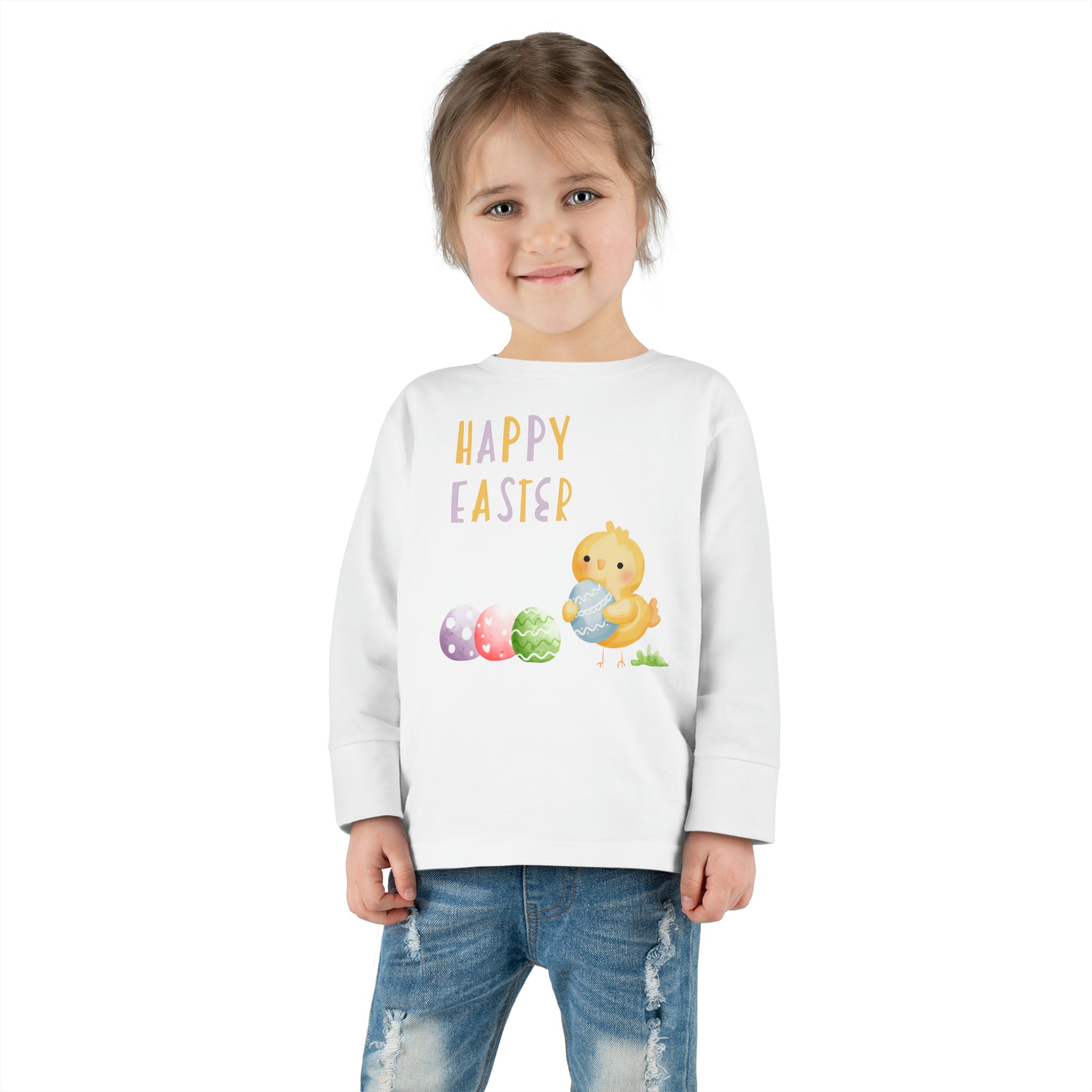 Wishing You A Happy Easter Toddler Long Sleeve Tee