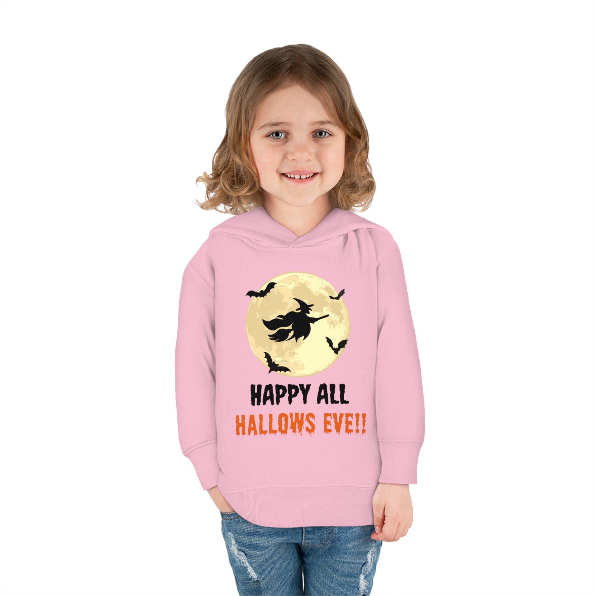 Happy All Hallows Eve Toddler Pullover Fleece Hoodie