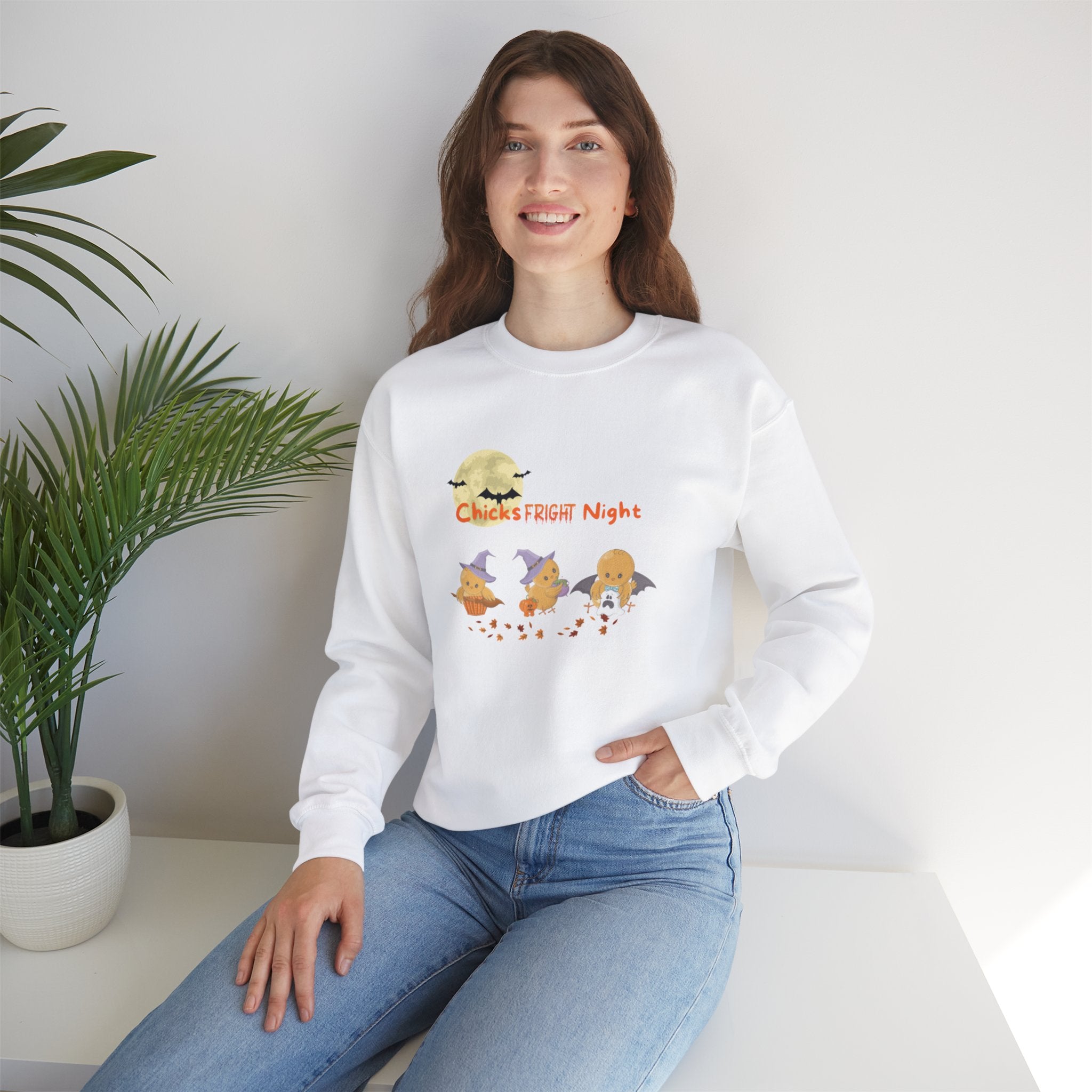 Chicks Fright Night Unisex Heavy Blend™ Crewneck Sweatshirt