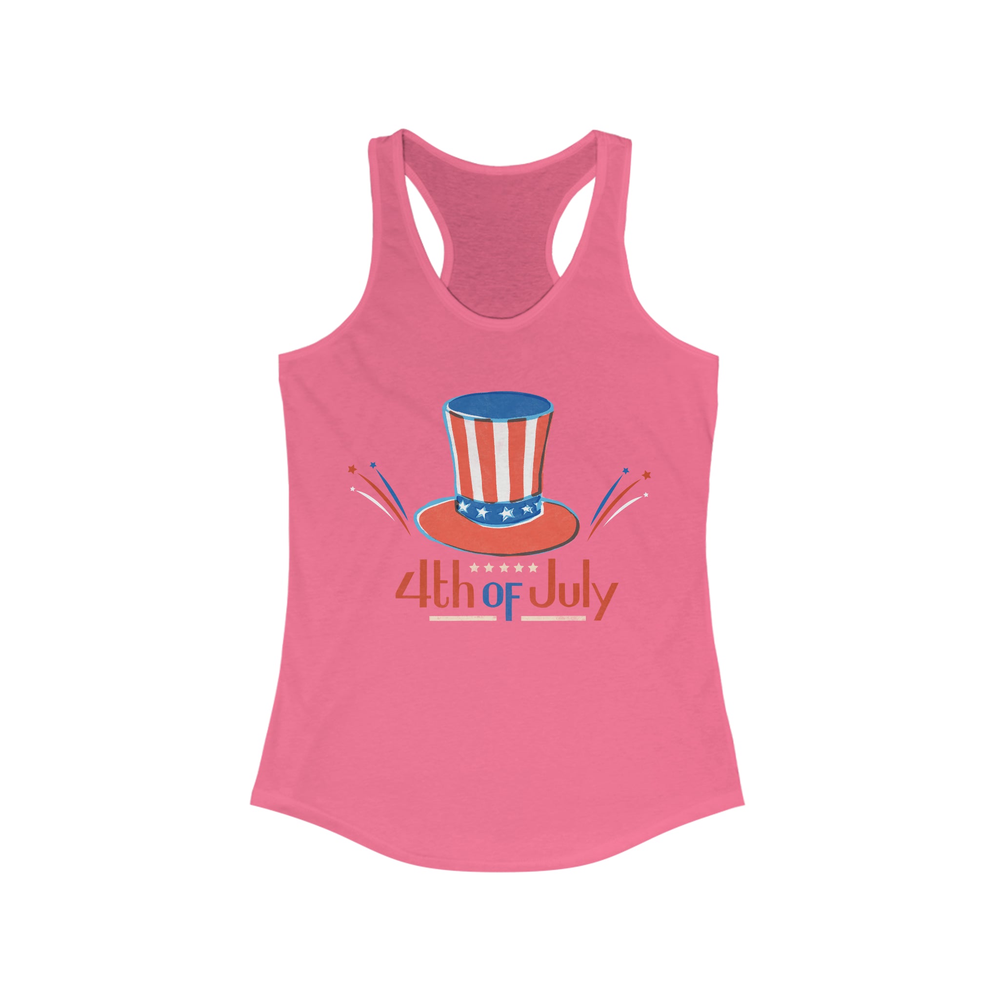 4th Of July Women's Ideal Racerback Tank