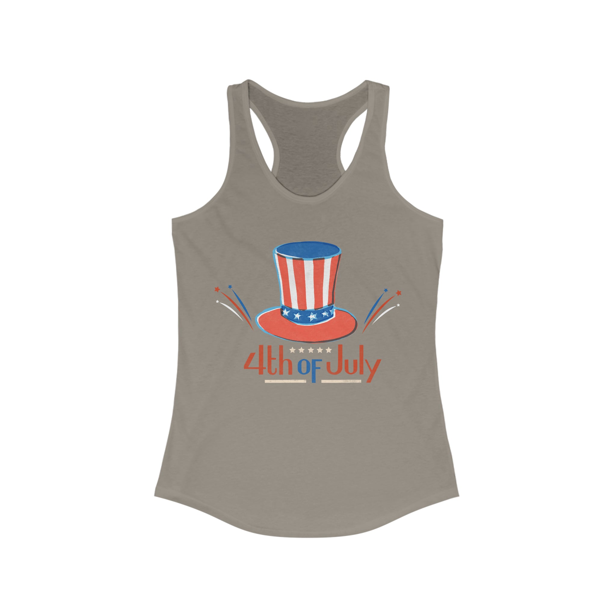 4th Of July Women's Ideal Racerback Tank