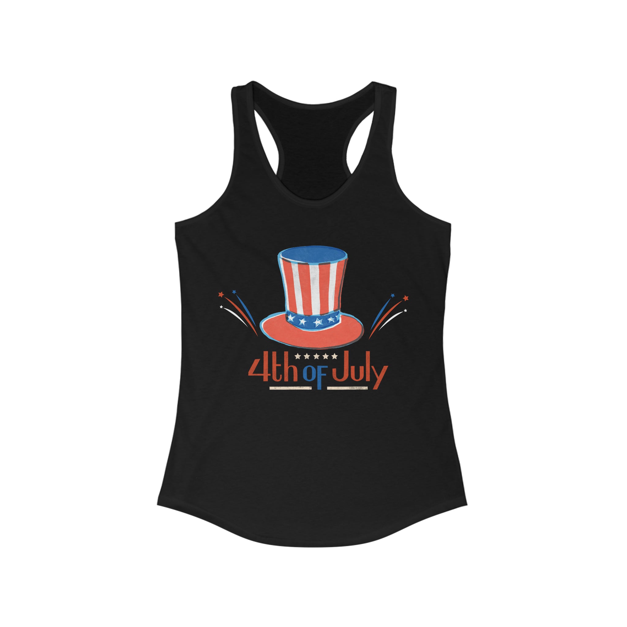 4th Of July Women's Ideal Racerback Tank