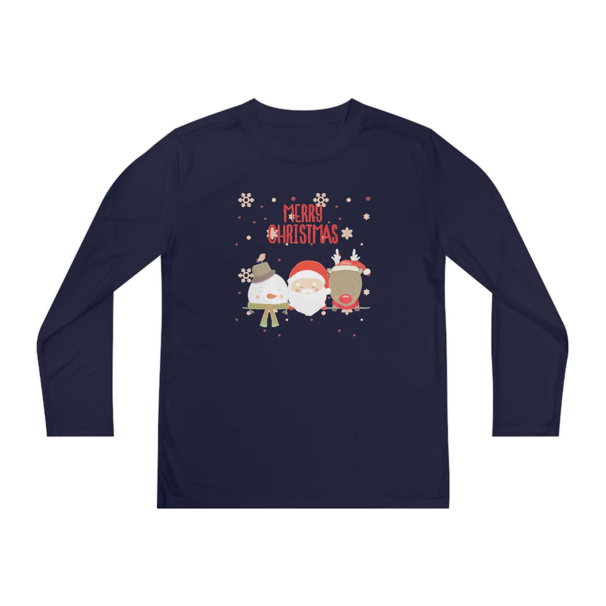 Merry Xmas Crew Youth Long Sleeve Competitor Tee