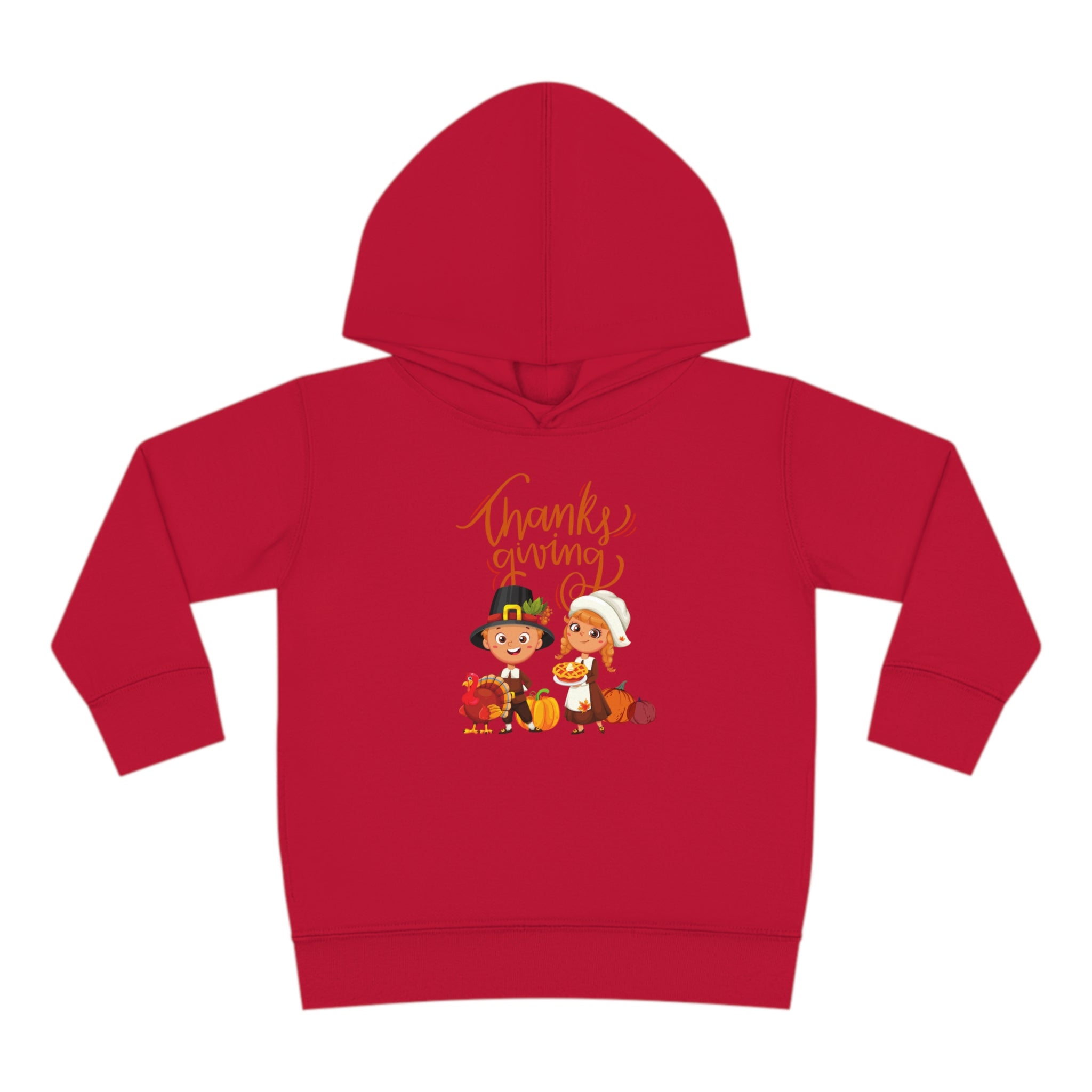 Happy Thanksgiving Toddler Pullover Fleece Hoodie
