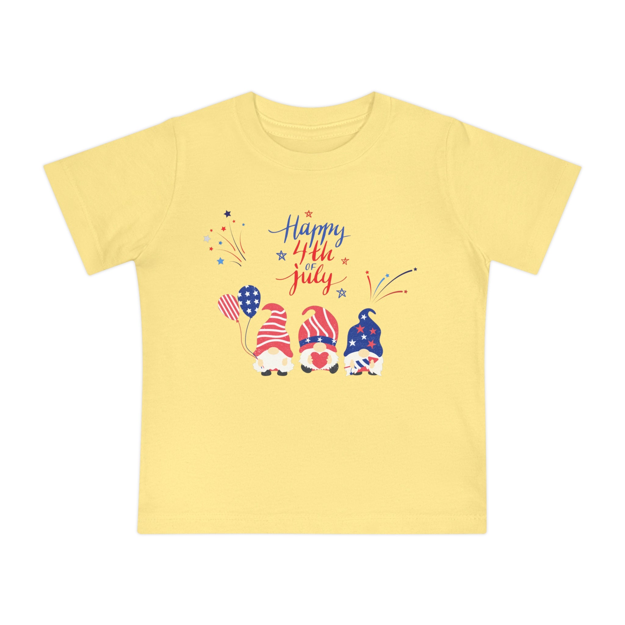 Happy 4th Of July Gnome Baby Short Sleeve T-Shirt