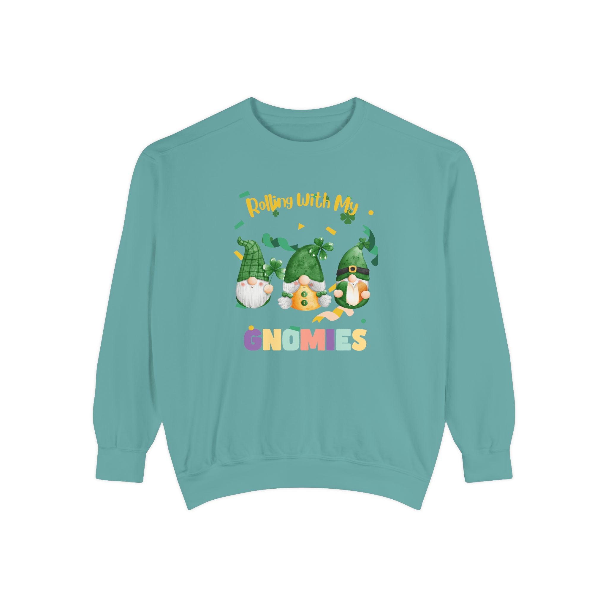 Rolling With My Gnomies Sweatshirt - Unisex Garment-Dyed Cozy Apparel