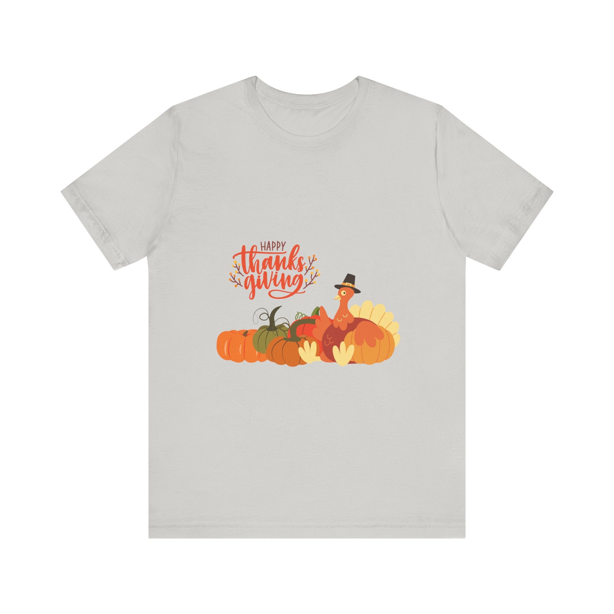 Happy Thanksgiving Turkey Unisex Jersey Short Sleeve Tee