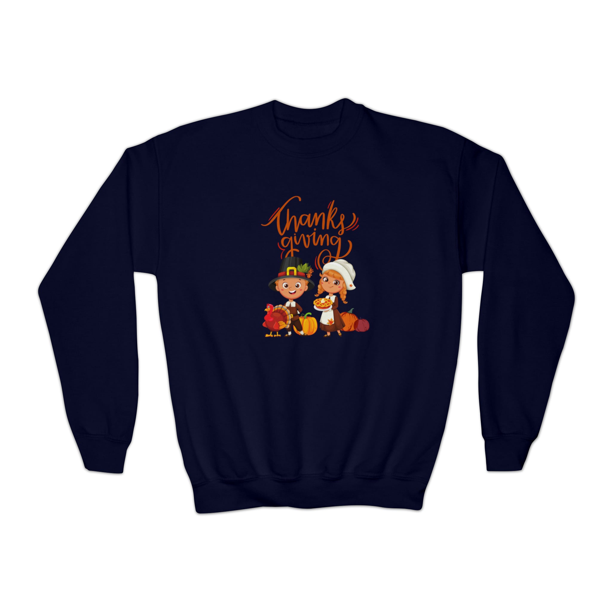 Happy Thanksgiving Youth Crewneck Sweatshirt