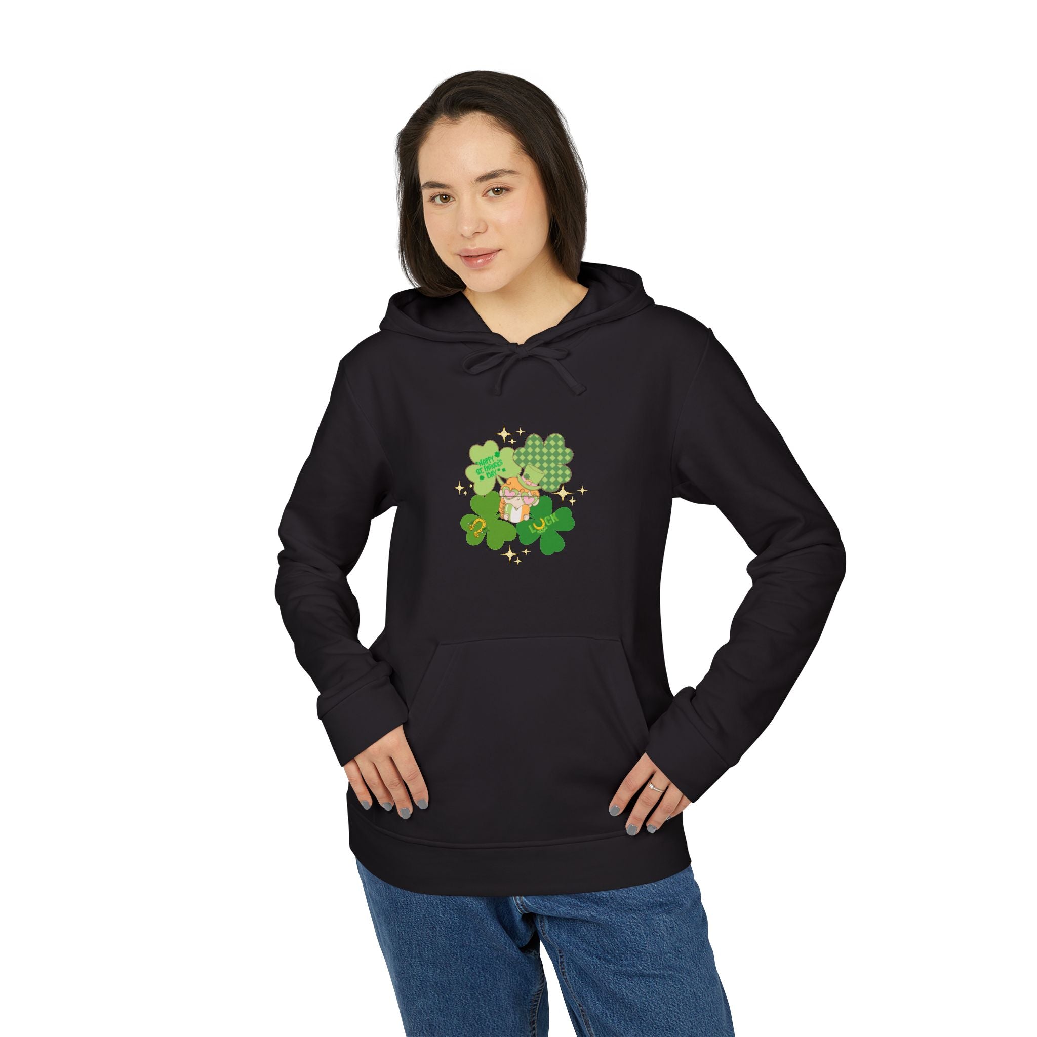 Retro St.Paddy's Day Adidas Unisex Fleece Hoodie