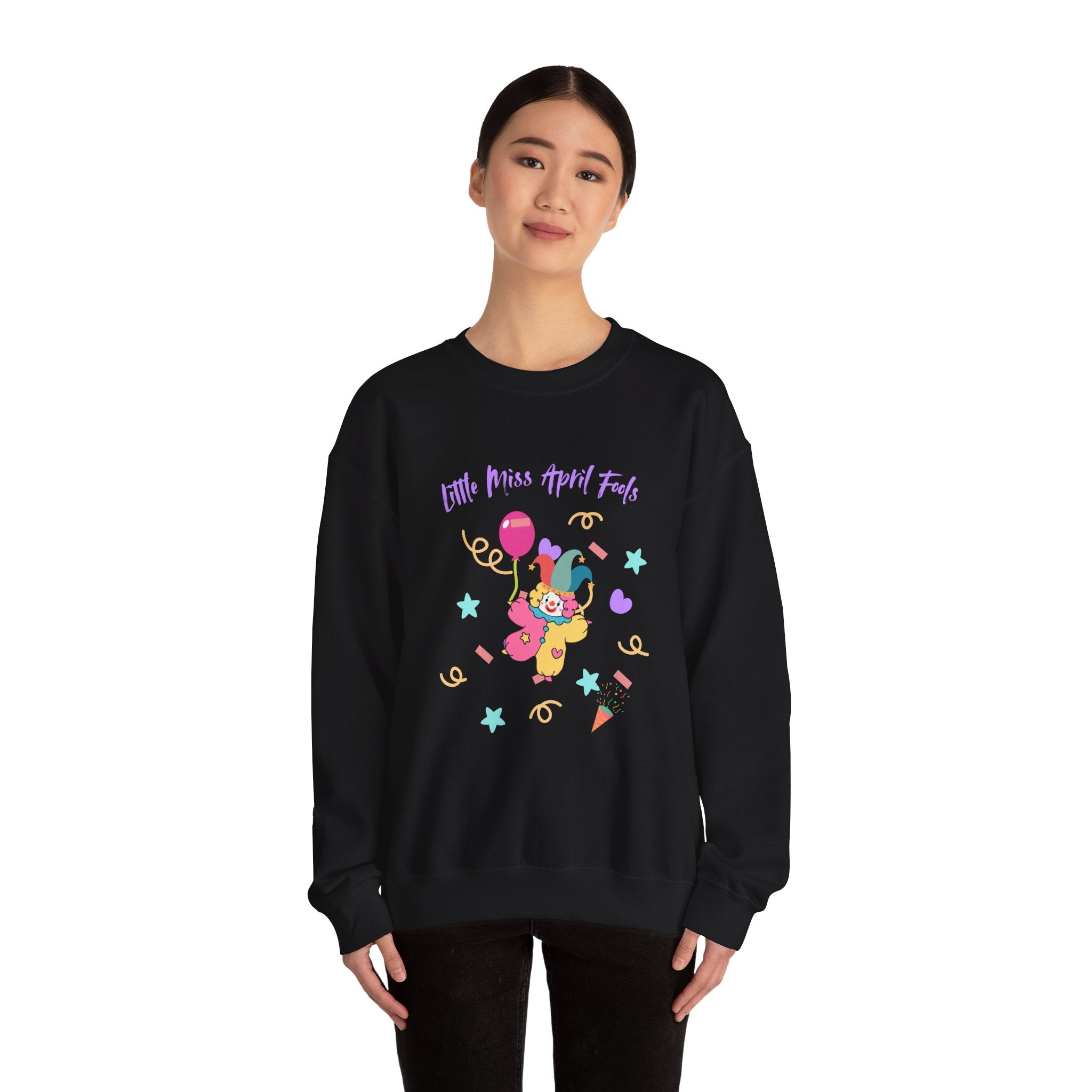 Little Miss April Fool's Day Unisex Heavy Blend™ Crewneck Sweatshirt