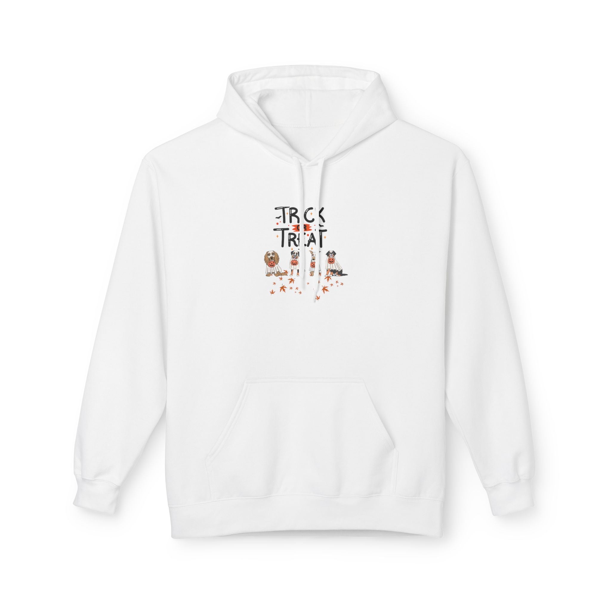Pooch Trick or Treat Unisex Midweight Softstyle Fleece Hoodie