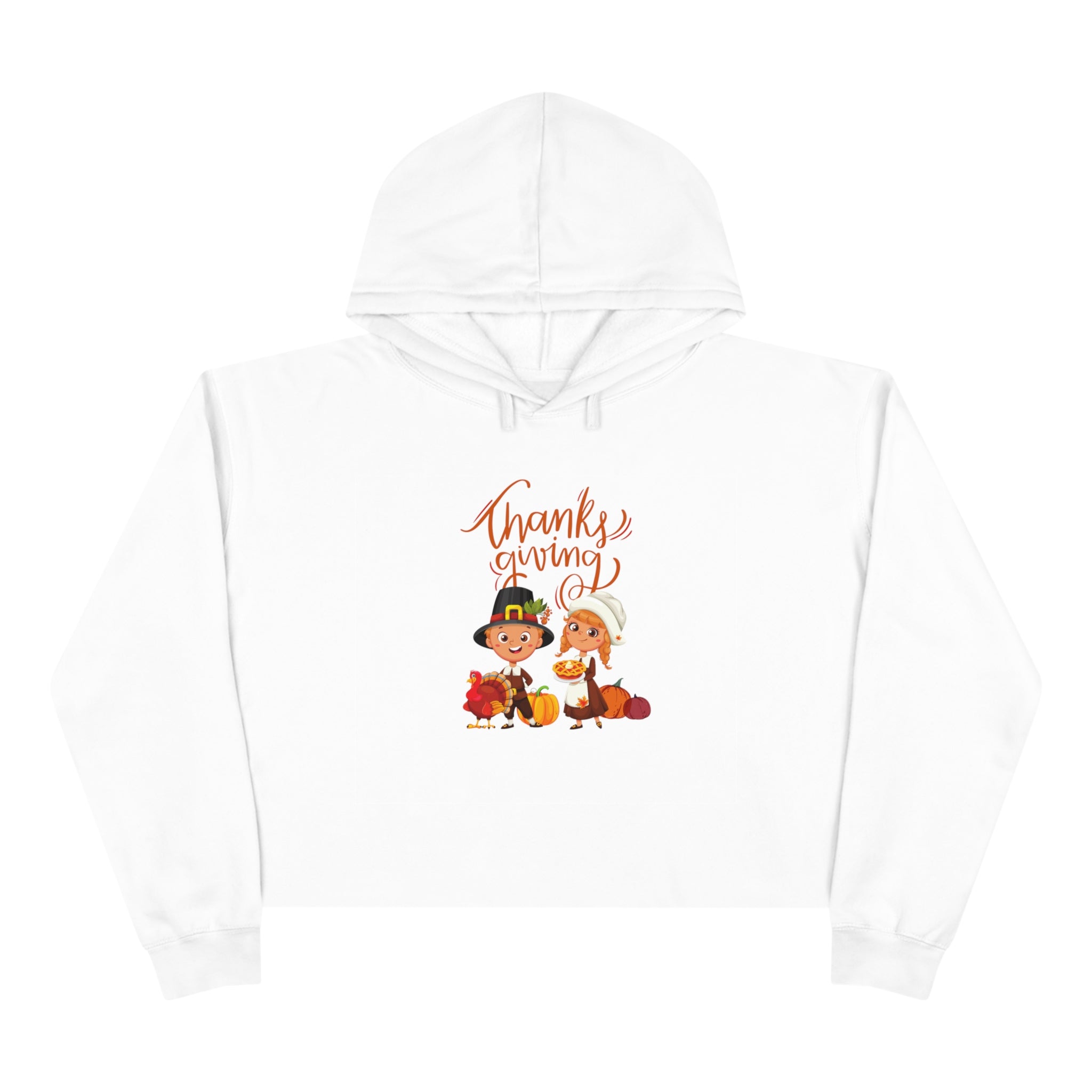 Happy Thanksgiving Crop Hoodie