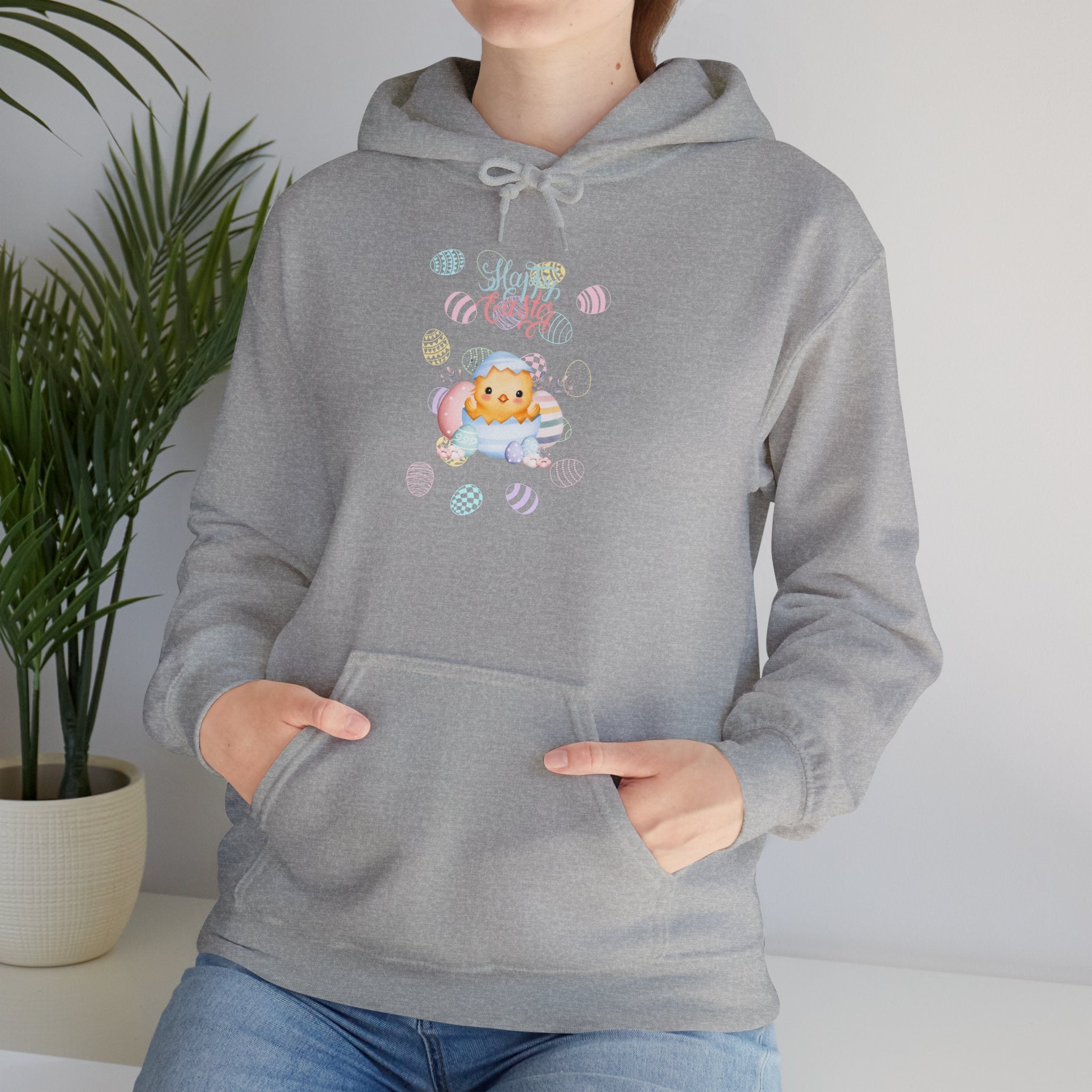 Chick Happy Easter Hooded Sweatshirt