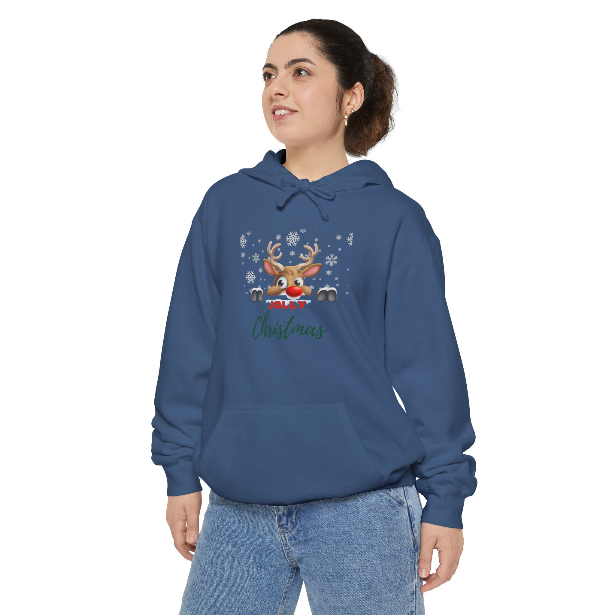 Jolly Christmas Unisex Garment-Dyed Hoodie