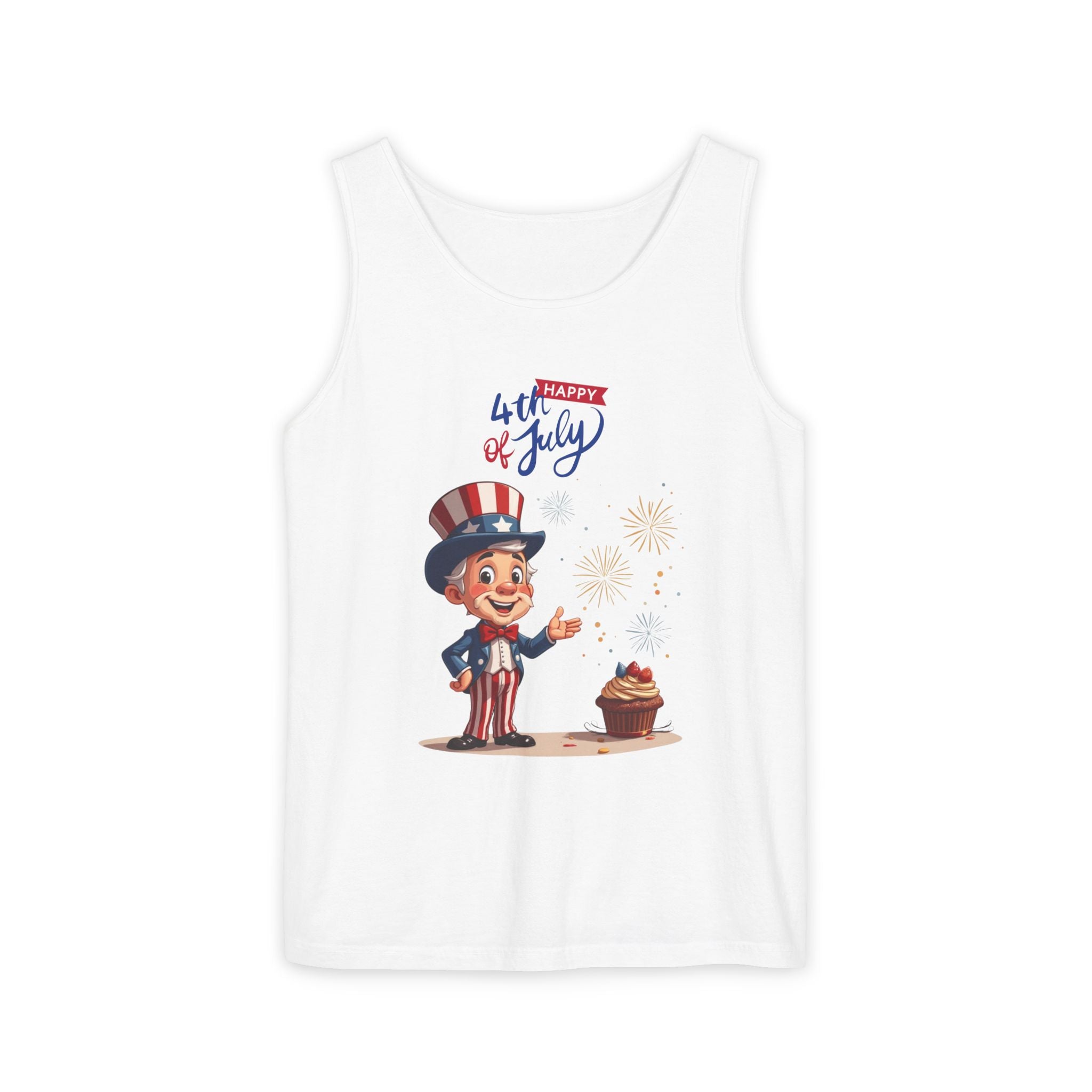 Uncle Sam Happy 4th of July Tank Top Unisex Sleeveless Shirt