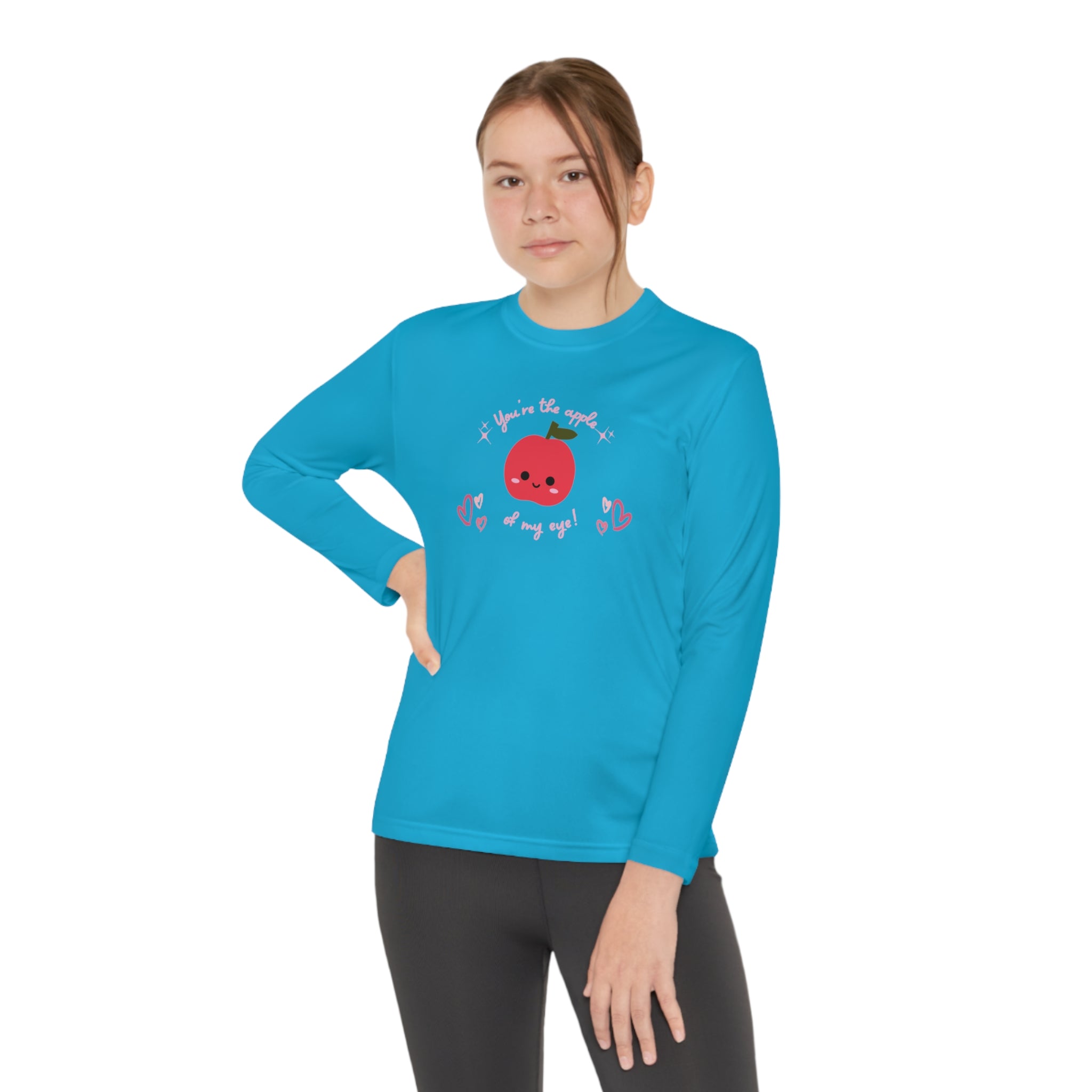You Are The Apple Of My Eyes Youth Long Sleeve Competitor Tee